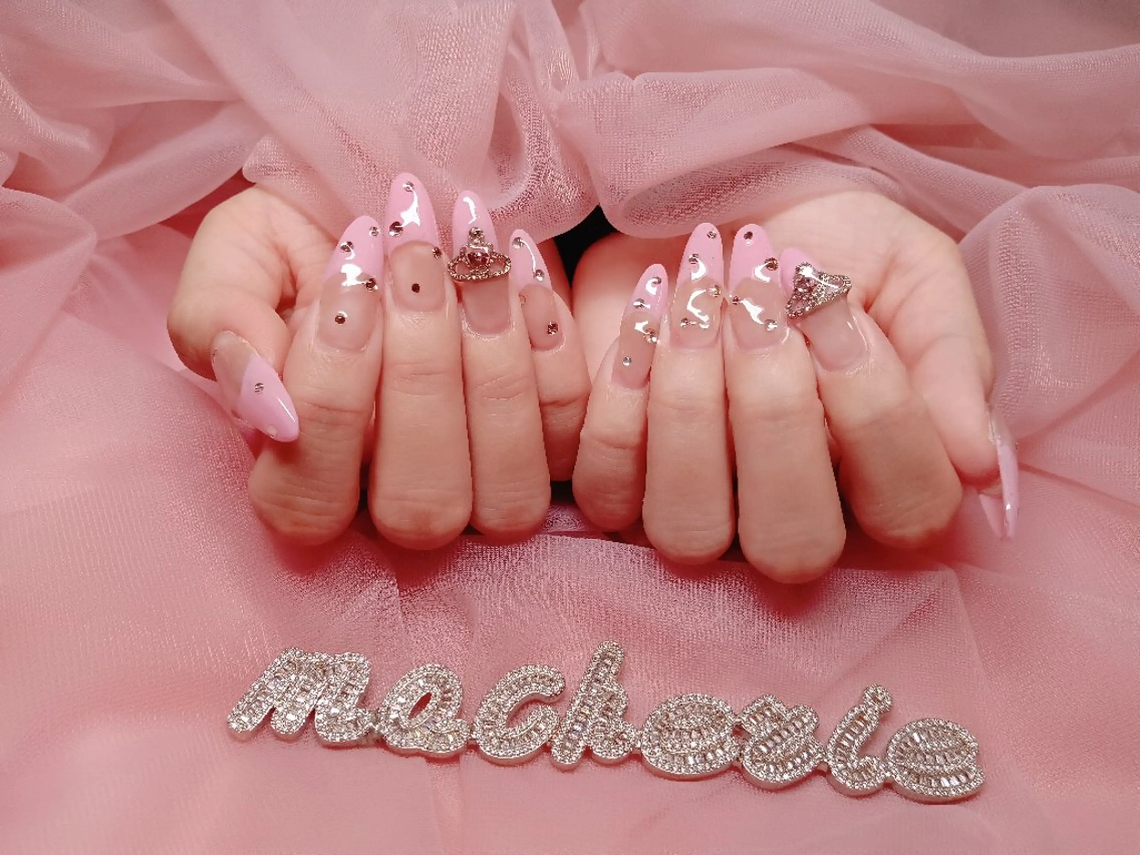 ネイル フレンチネイル パステルネイル ピンク ハンドネイル Nail Salon macherieのネイルデザイン