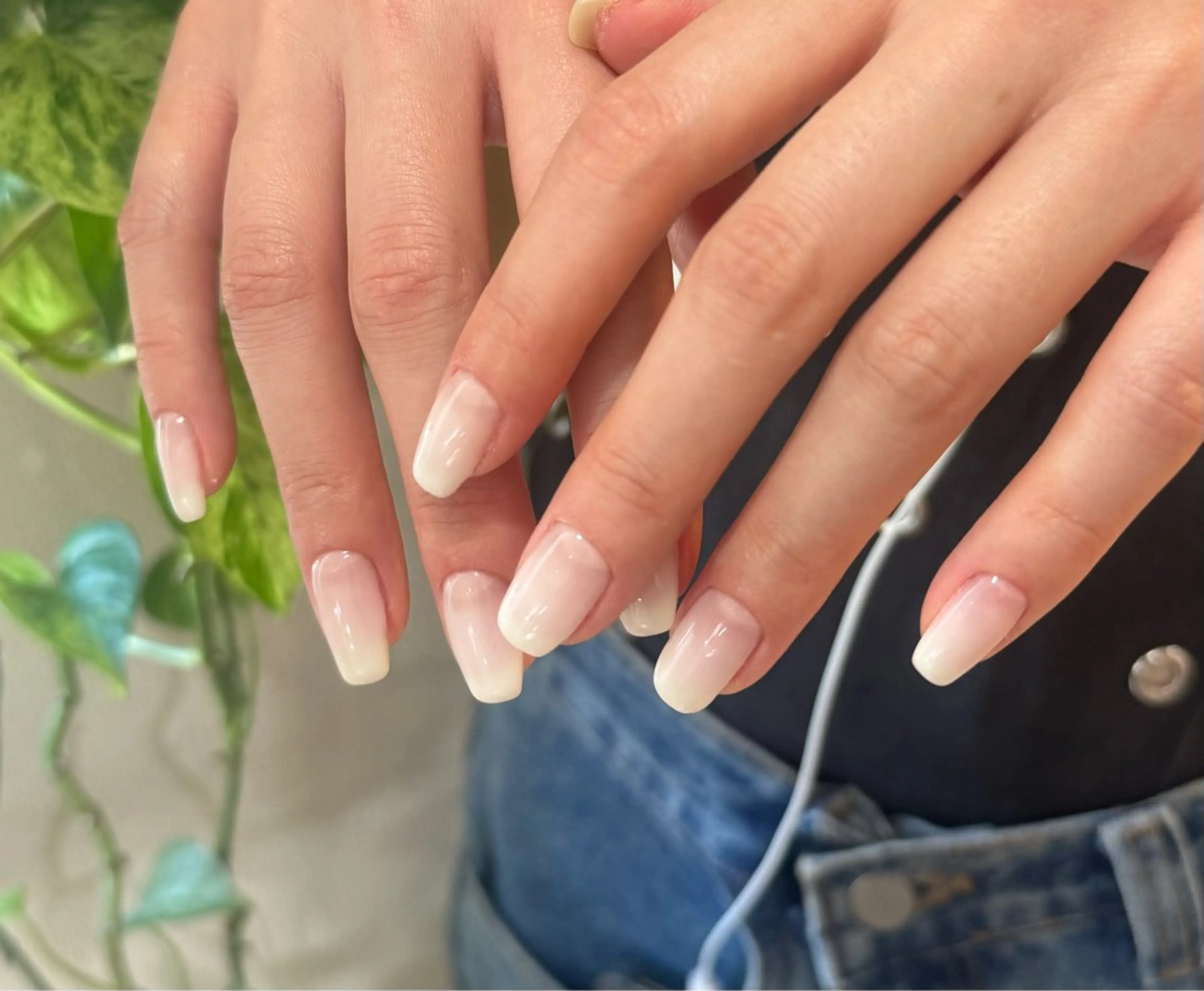 【練習モデル】ハンドジェル🫧白グラデーション(オフ無し)の写真