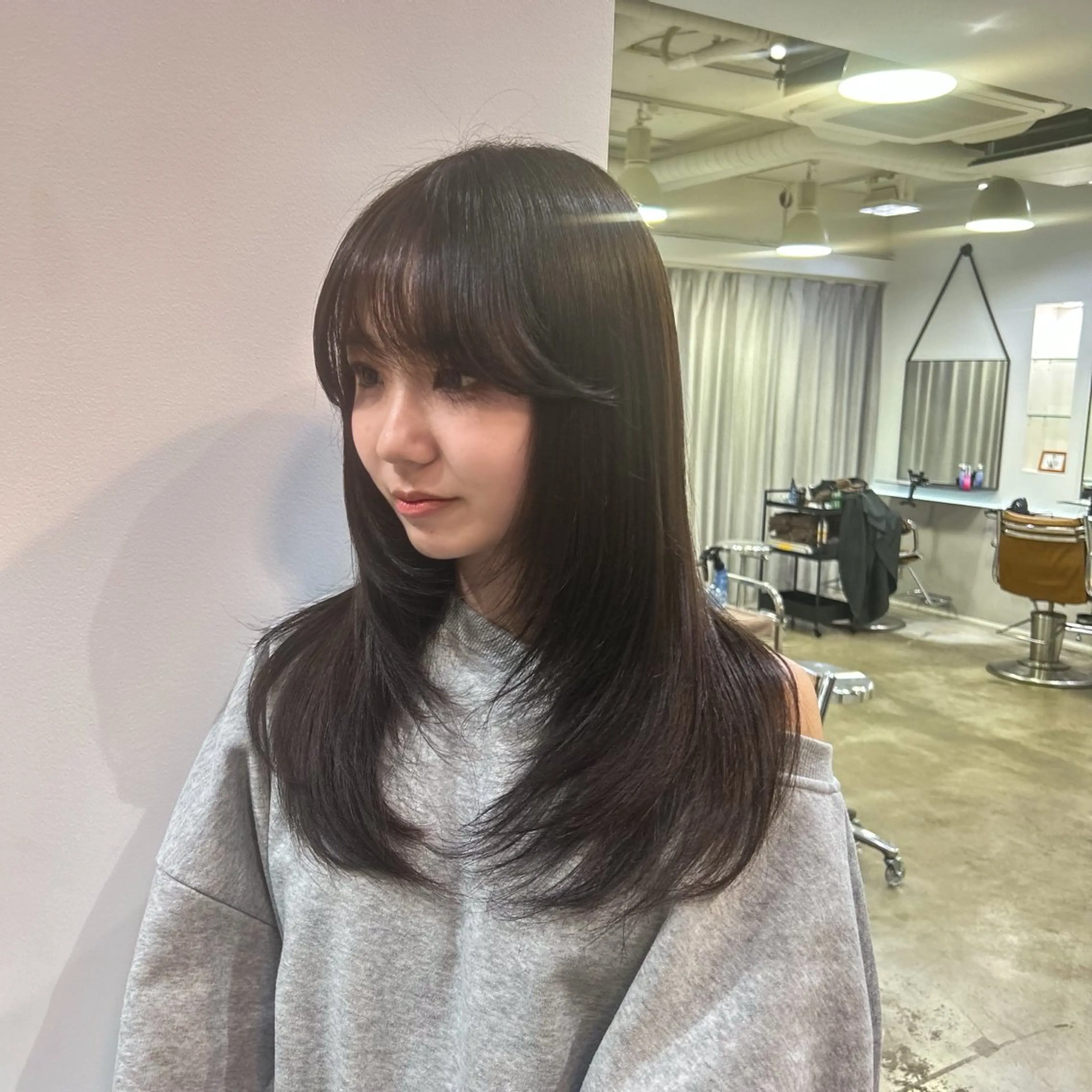 セミロング カラー ブラウンカラー 透明感カラー ダークブラウン グレージュ オリーブブラウン ヘアカラー Memories所属・🧣艶カラー・ヘア セット Chie🧸のヘアスタイル
