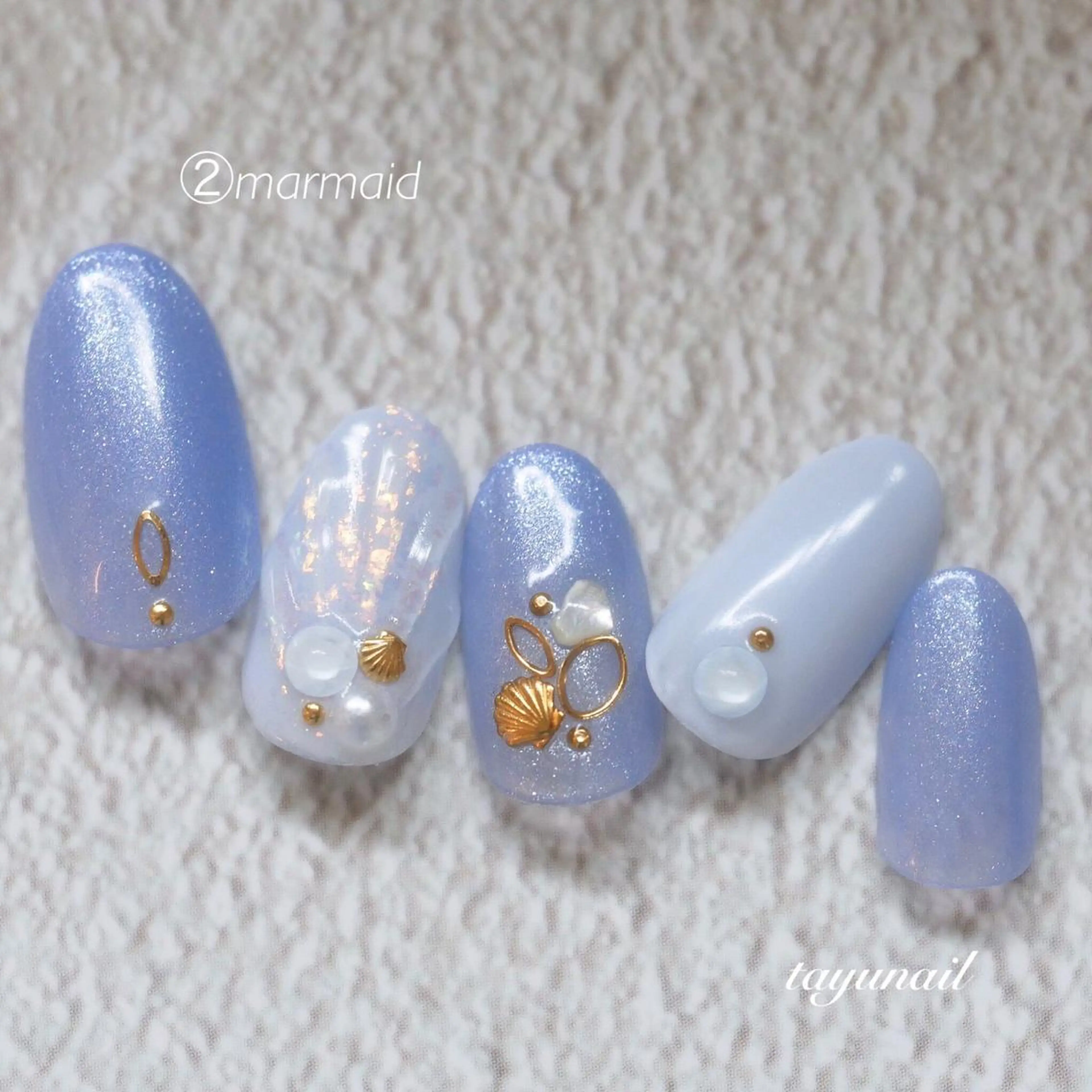 ネイル アートネイル ブルー ジェルネイル ワンカラーネイル パラジェル ネイルサロン・ネイルスクール　たゆnail所属・ネイルサロン 【たゆnail】のネイルデザイン