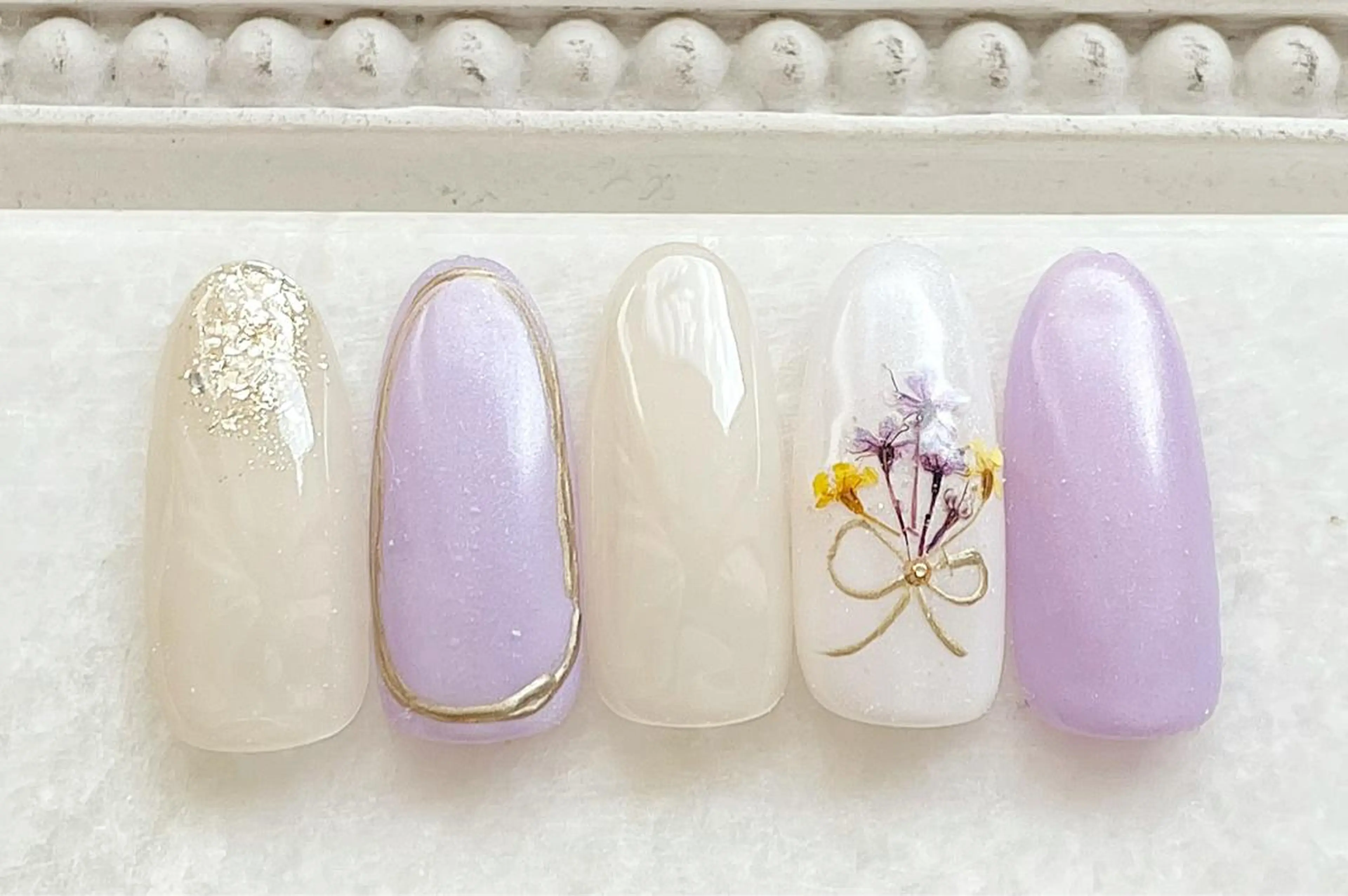 ネイル ジェルネイル パラジェル 春ネイル ハンドネイル Satomi  のネイルデザイン