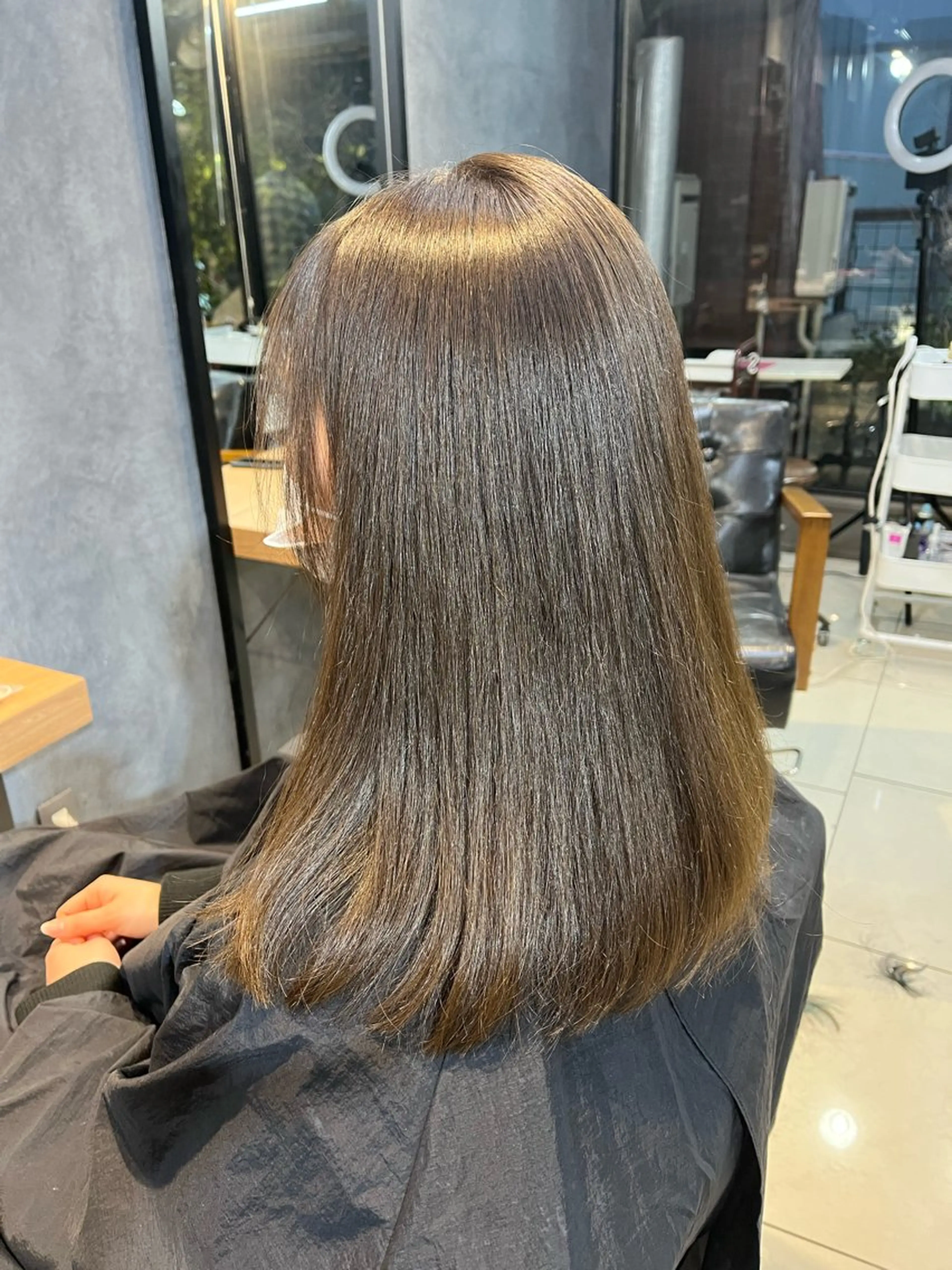 セミロング カラー ヘアアレンジ GO TODAY SHAiRE SALON所属・透明感カラー🤎 ゆりのヘアスタイル