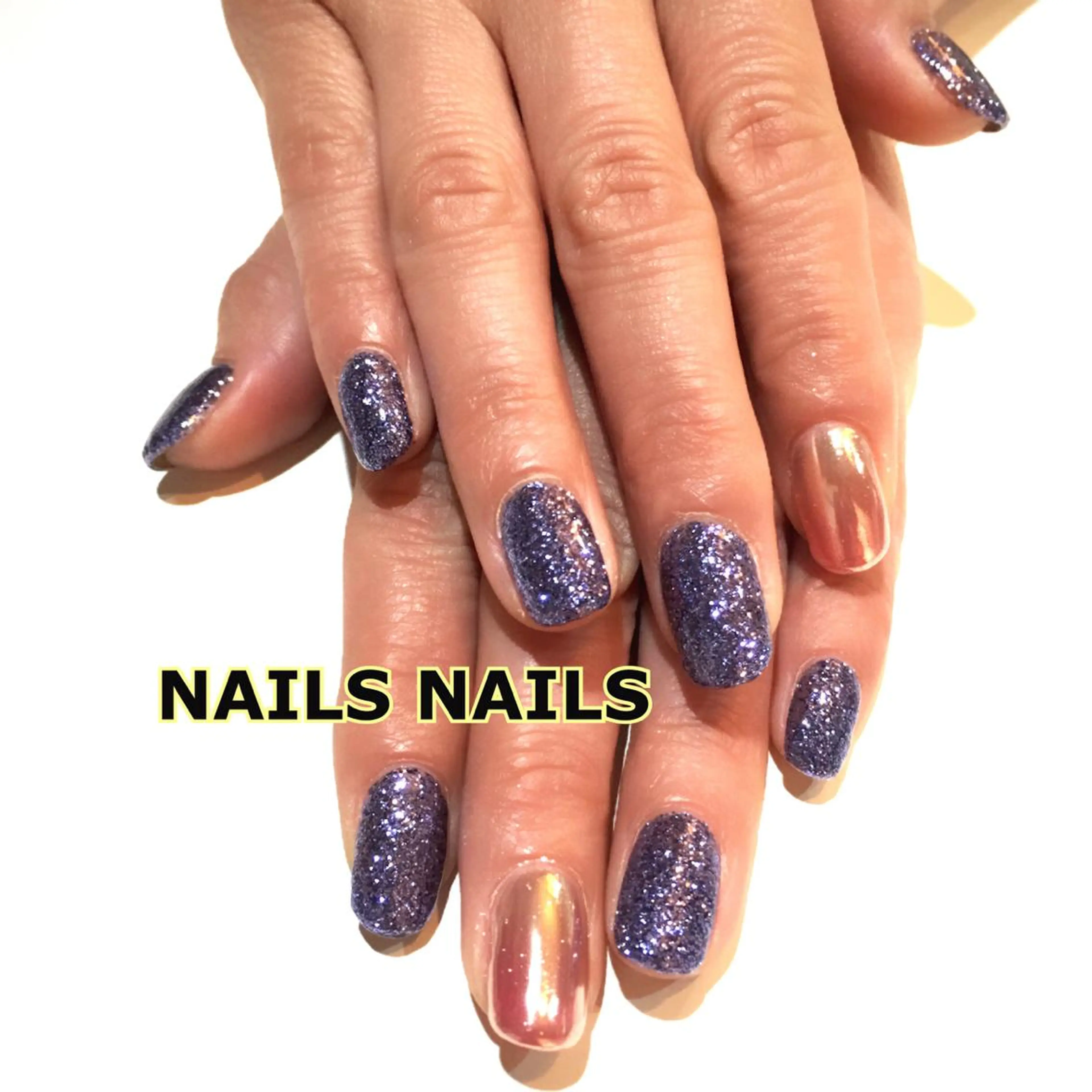 ネイル グラデーション ラメ(グリッター) ミラーネイル ワンカラーネイル ピンク NAILSNAILS ERIKAのネイルデザイン
