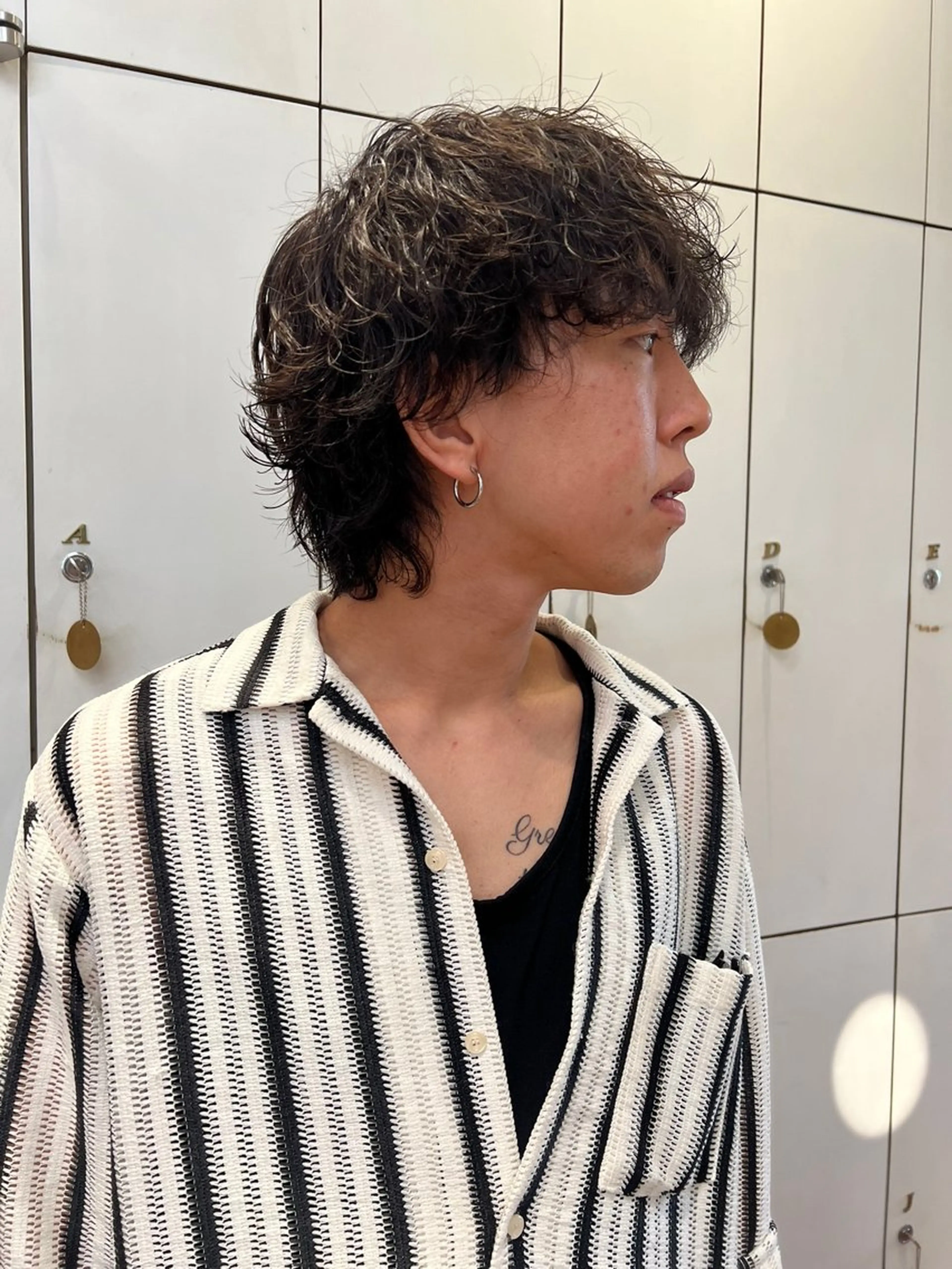 ショート メンズ Lin'ne所属・竹内梓／パーマ ／ハイトーンのヘアスタイル