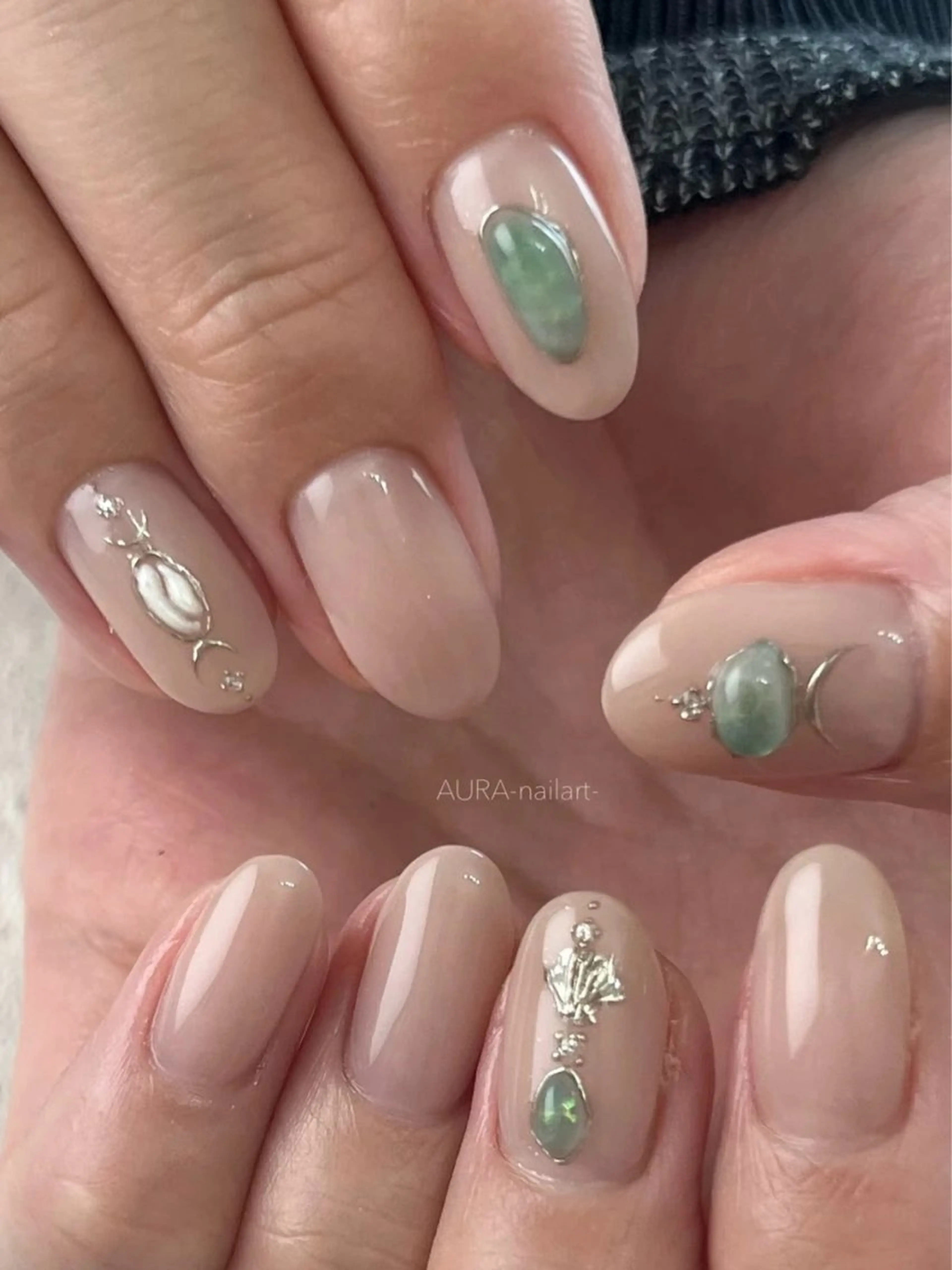ネイル ハンドネイル AURA nailartのネイルデザイン