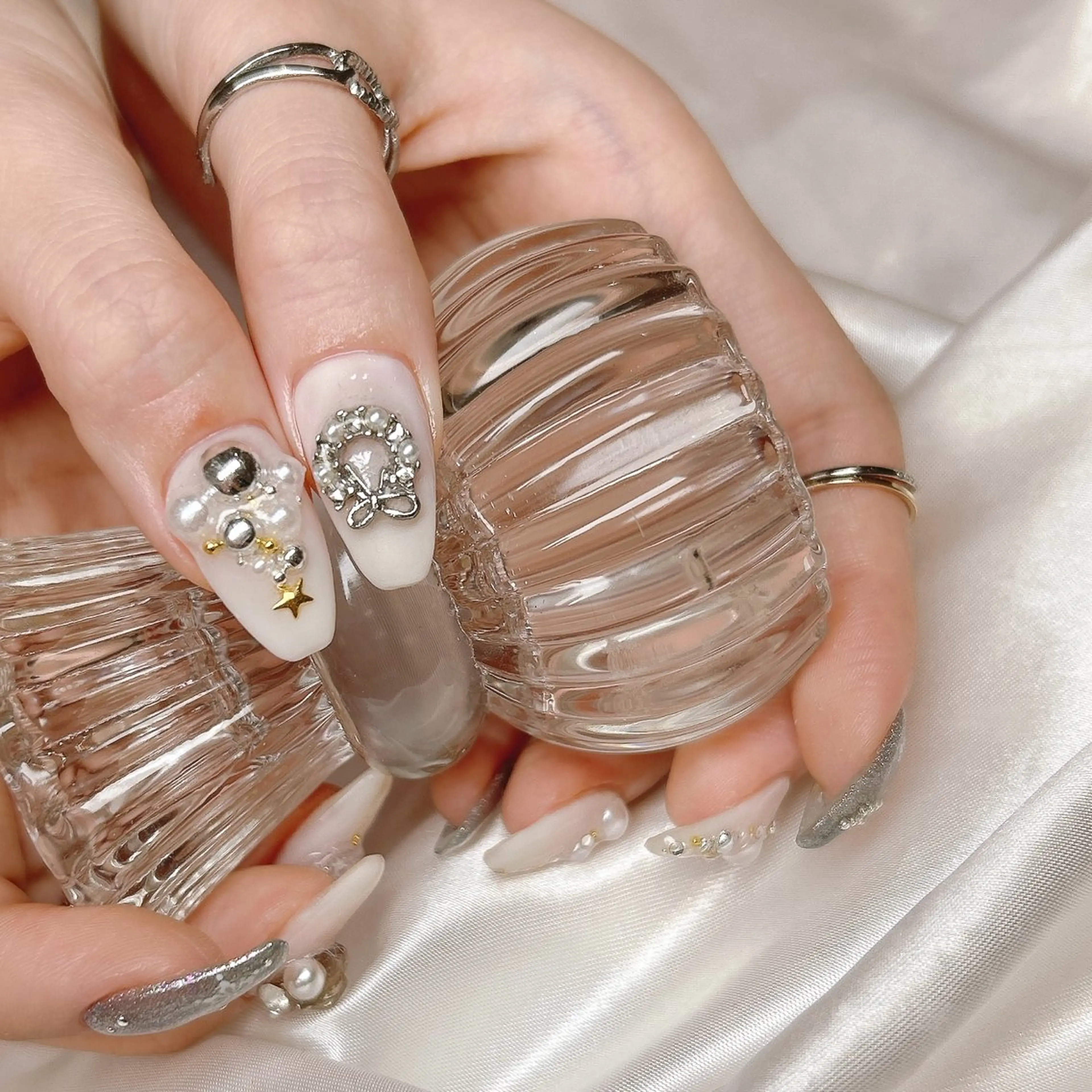 ネイル 冬ネイル クリスマス ハンドネイル junna ちょい個性派ネイルのネイルデザイン