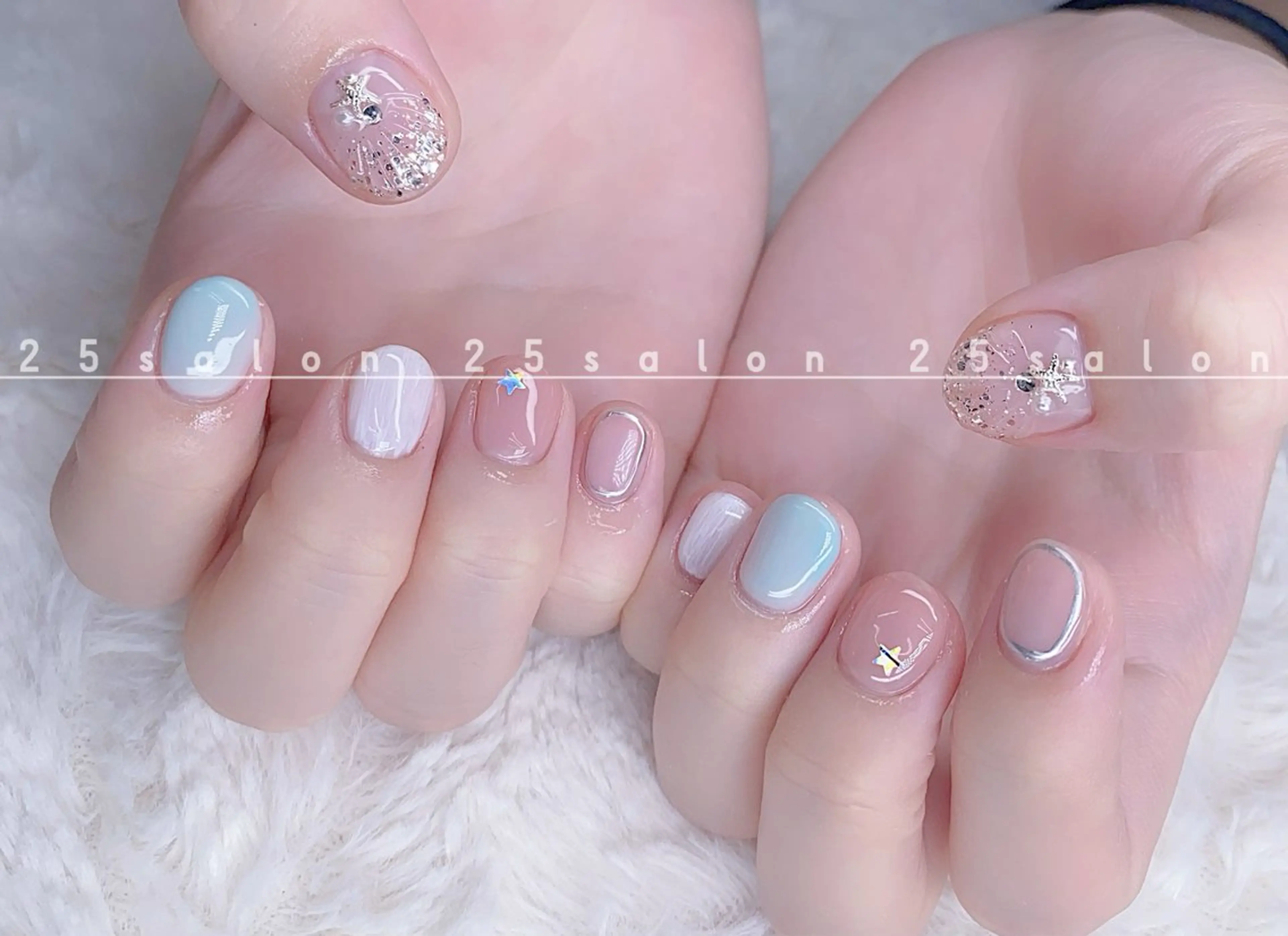 ネイル ジェルネイル 韓国ネイル ニュアンスネイル パラジェル ワンホンネイル 2 5のマツエク・マツパデザイン