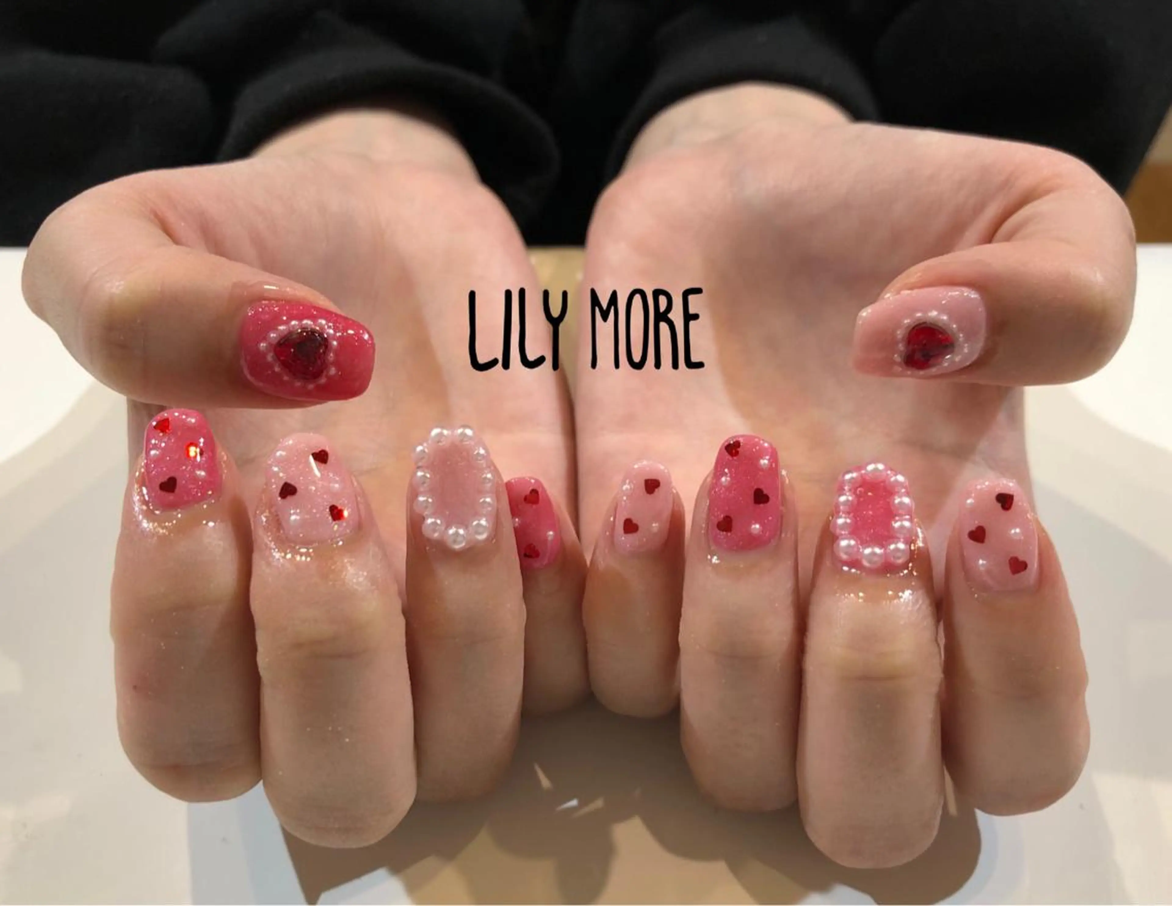 ネイル ハート Lily closetのネイルデザイン