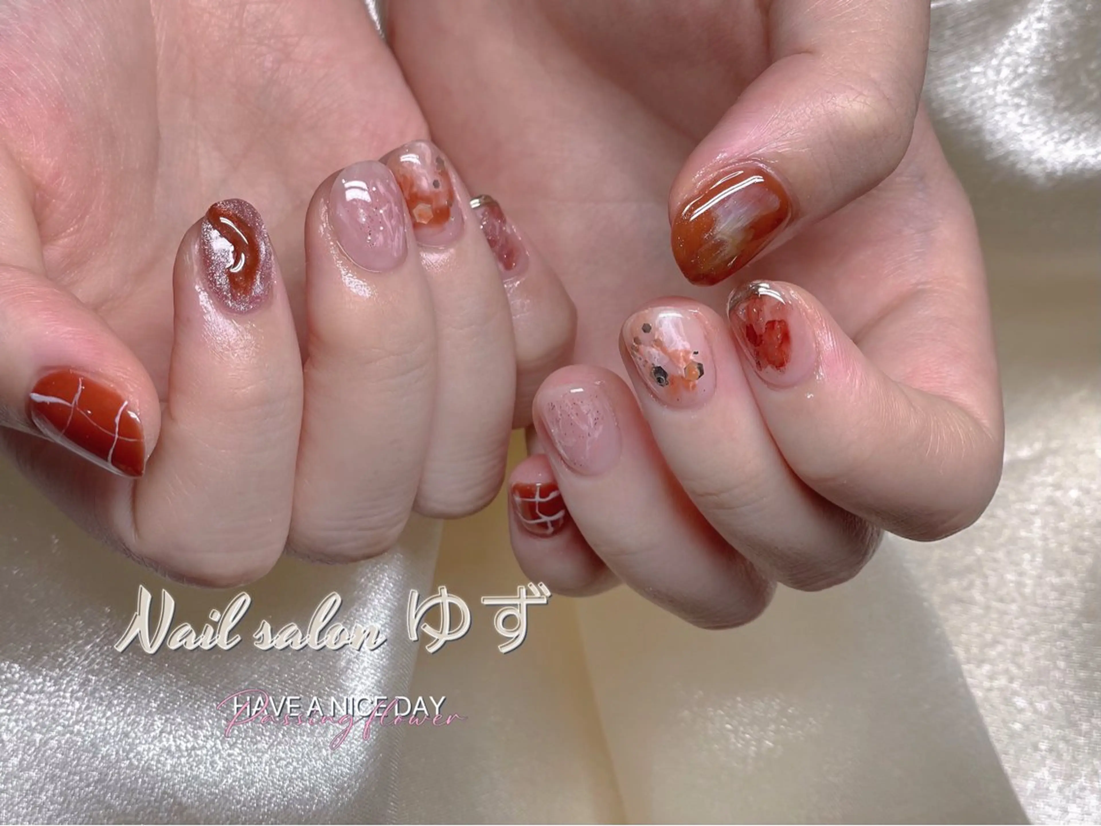 ネイル ニュアンスネイル ハンドネイル MAKI💚💚💚 秋葉原.のネイルデザイン