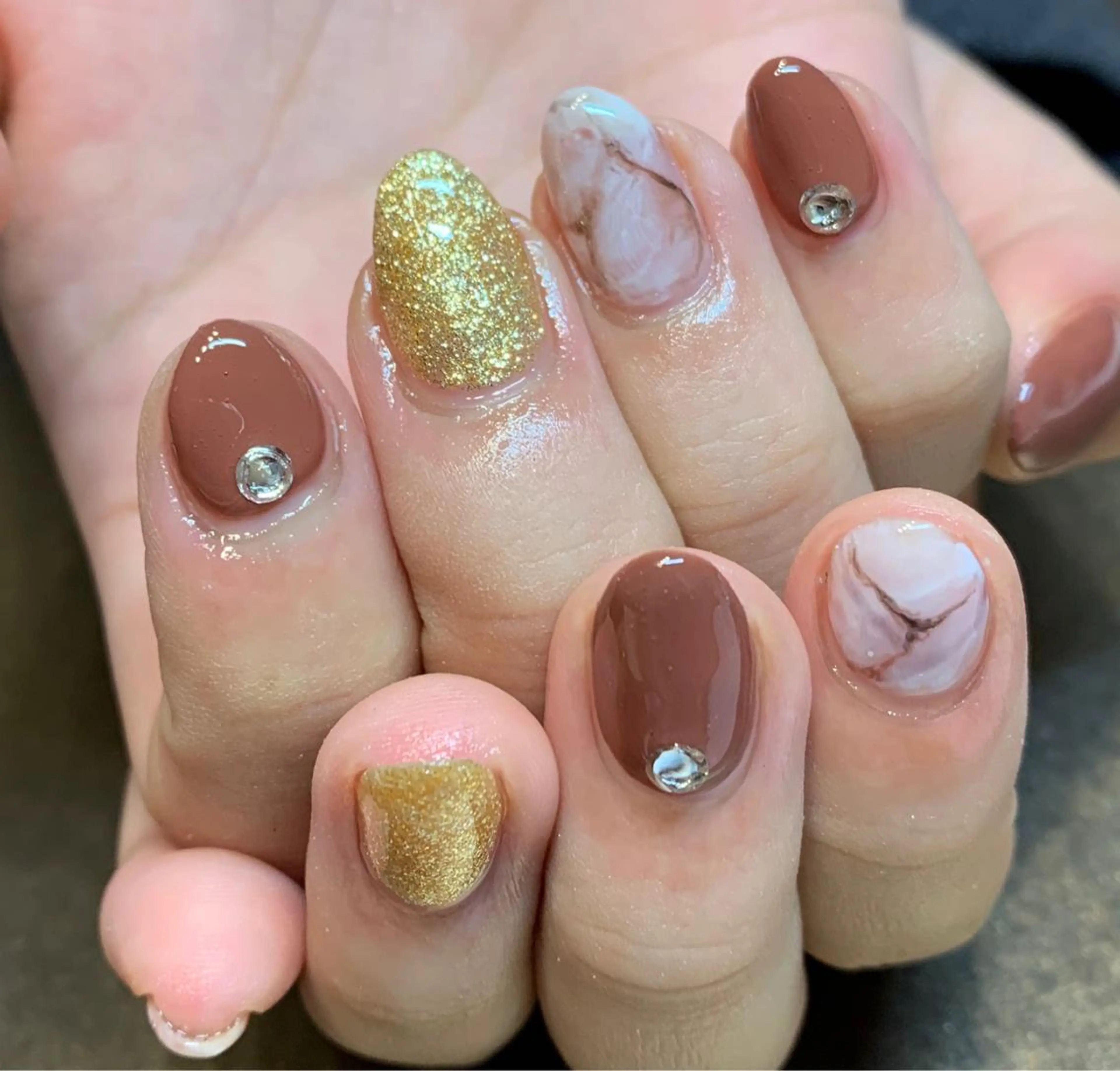 セミロング パープルカラー MKY salonのネイルデザイン