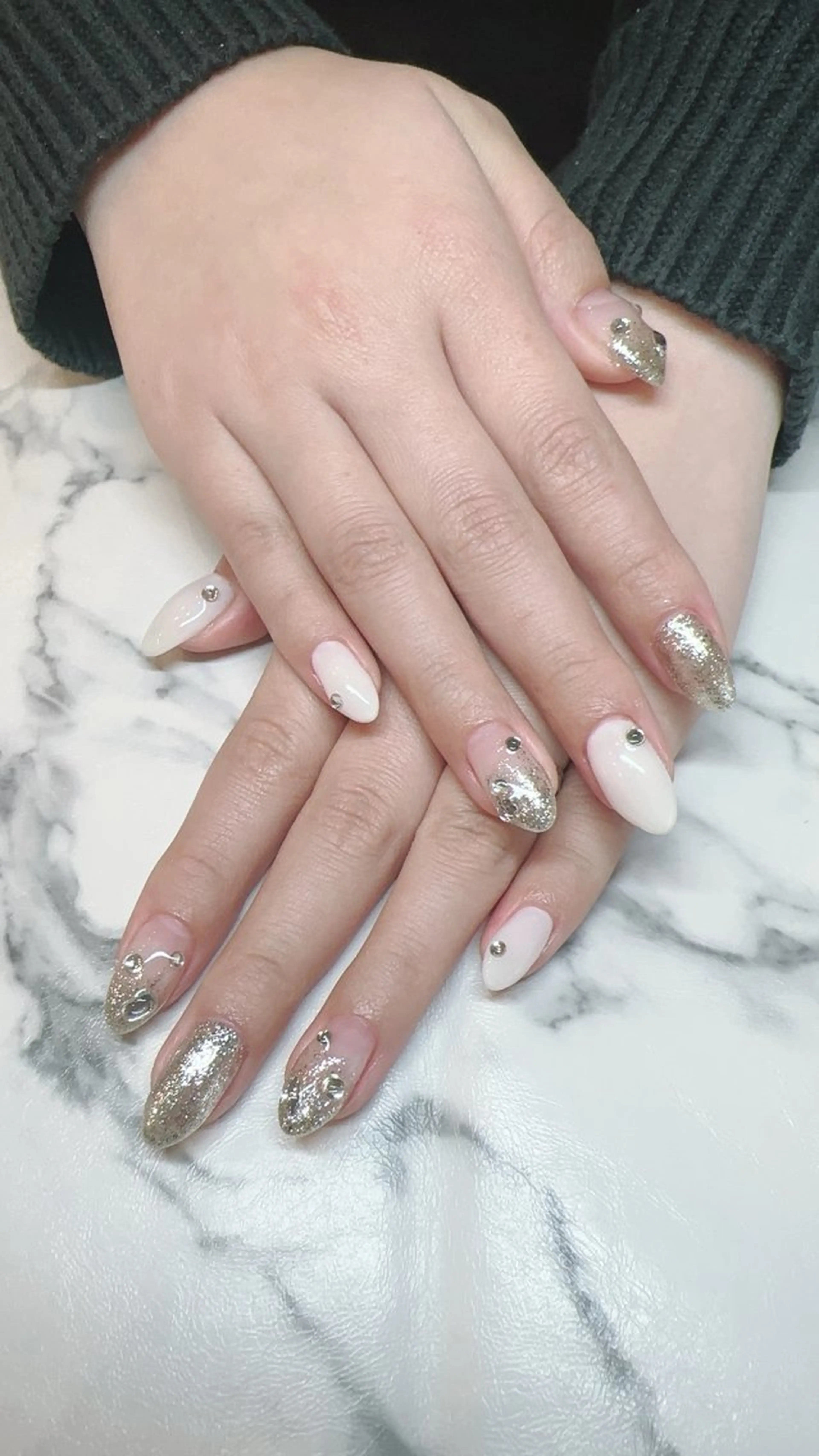 ネイル ラメ(グリッター) ワンカラーネイル tomo ♡のネイルデザイン