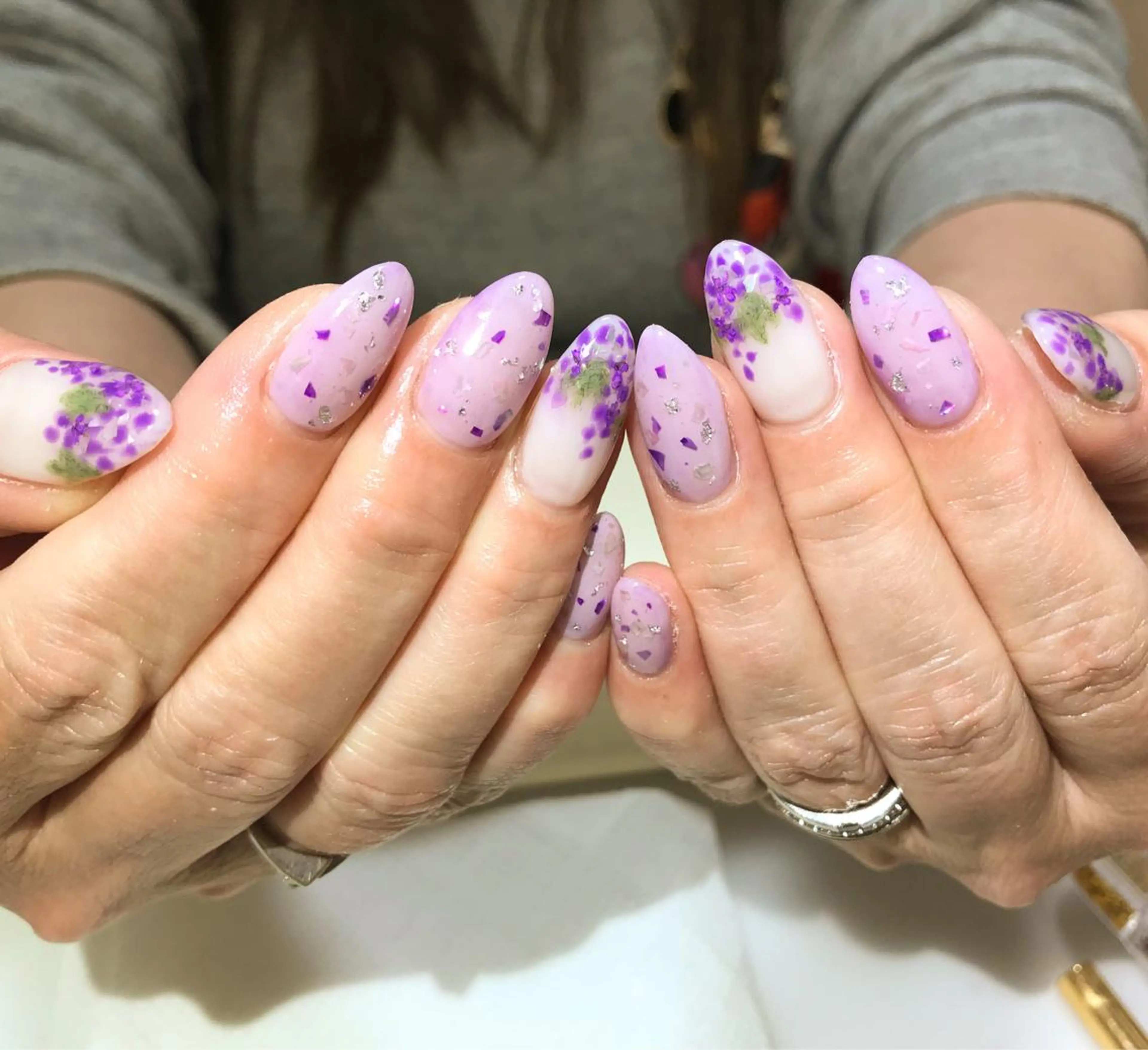 ネイル フットネイル パープル シンプルネイル 春ネイル 夏ネイル ネイル フフラ所属・nail fufla ♡yamane♡のネイルデザイン