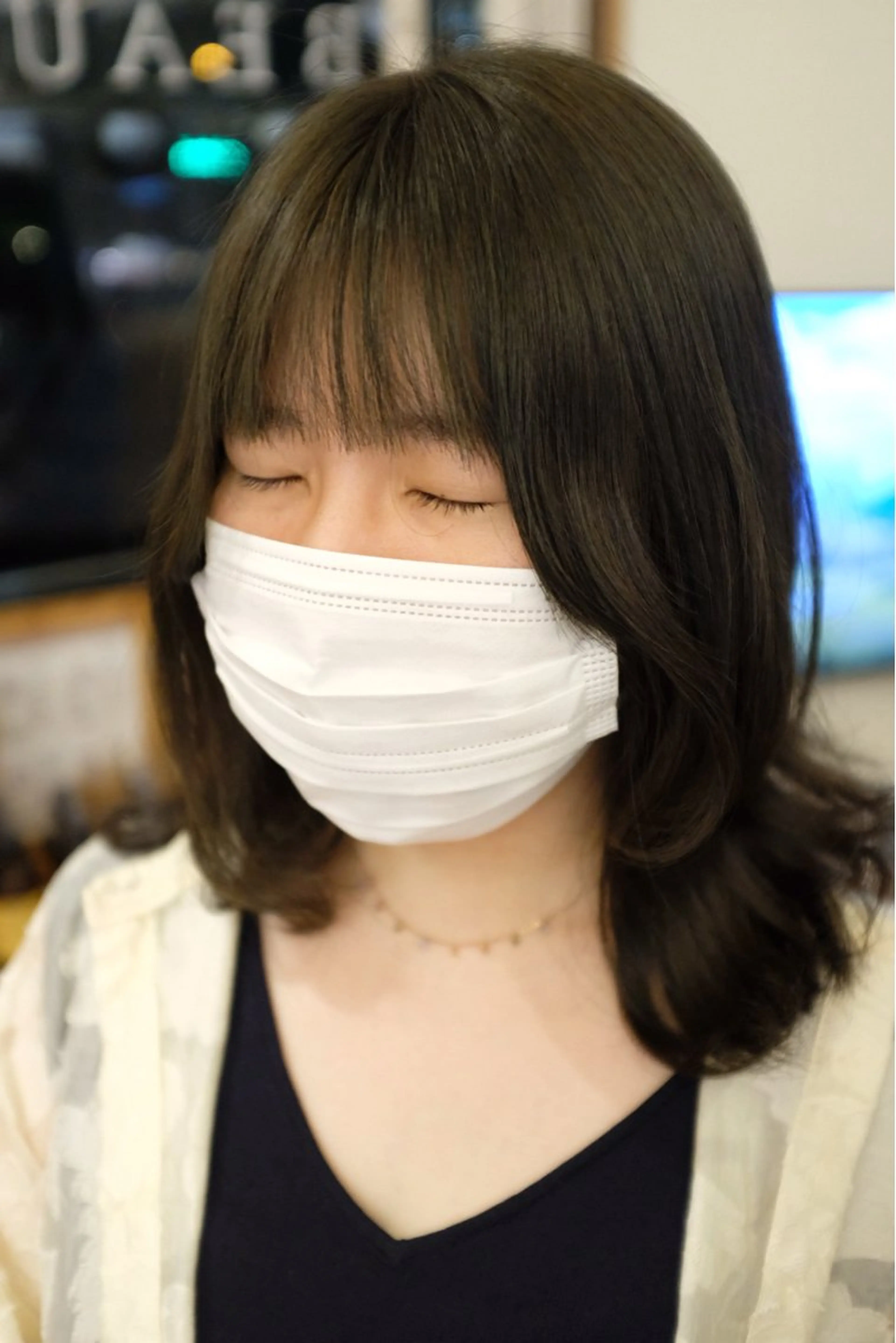 ミディアム カラー ショートカット/ 明千のヘアスタイル