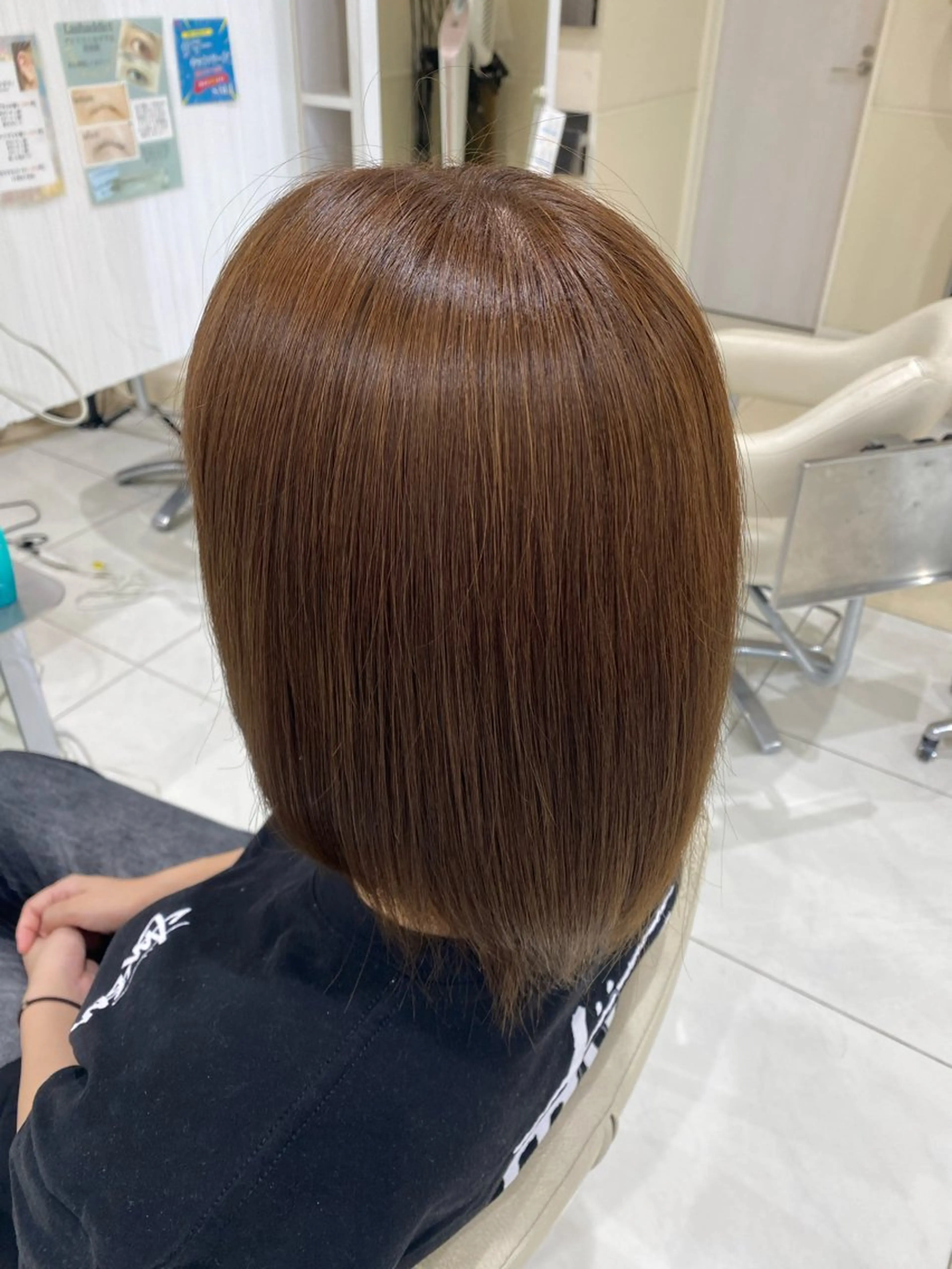 ミディアム カラー 中山 愛美莉のヘアスタイル