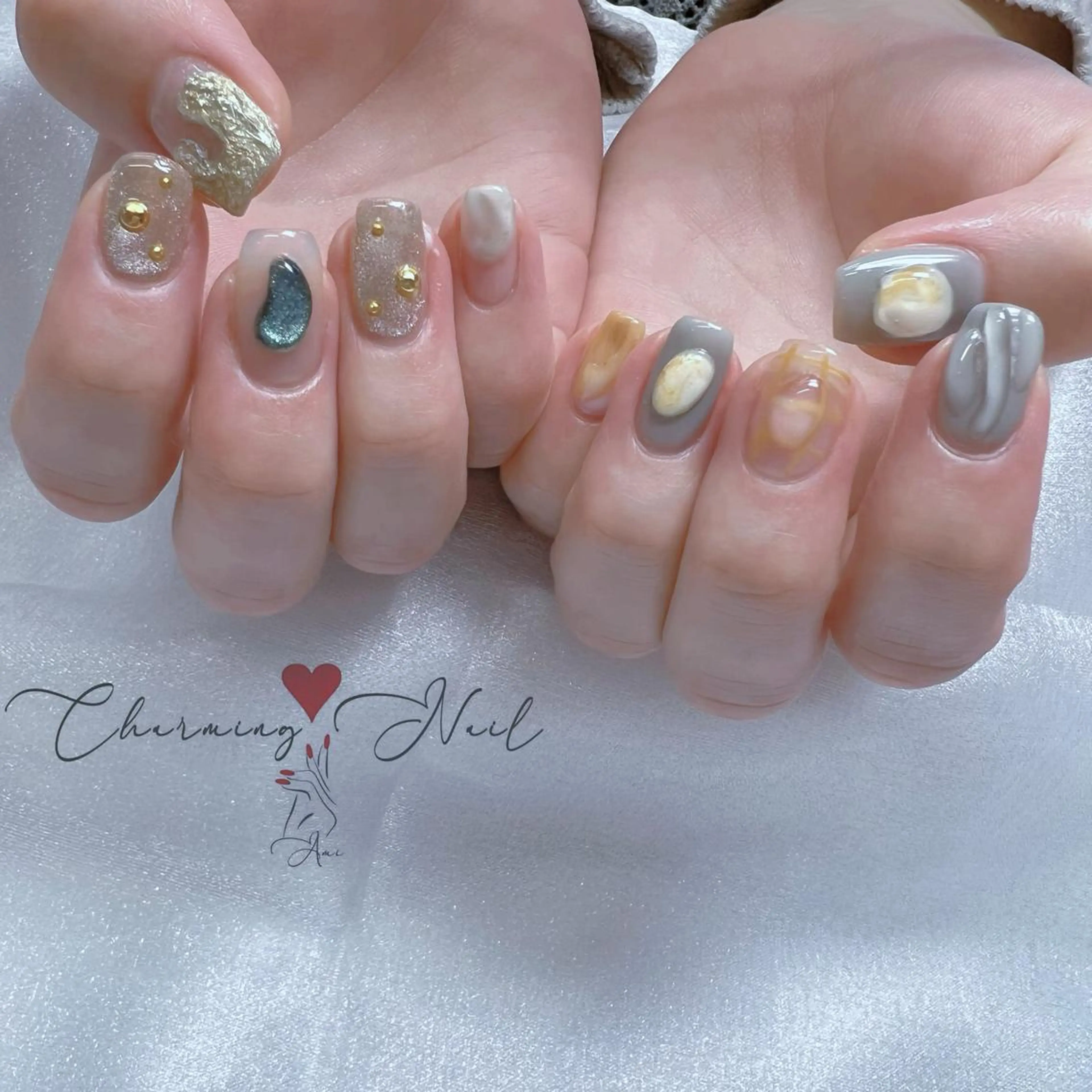 ネイル アートネイル ジェルネイル 韓国ネイル マグネットネイル 持ち込み Charming❤️Nail所属・Nailist Amiのその他イメージ