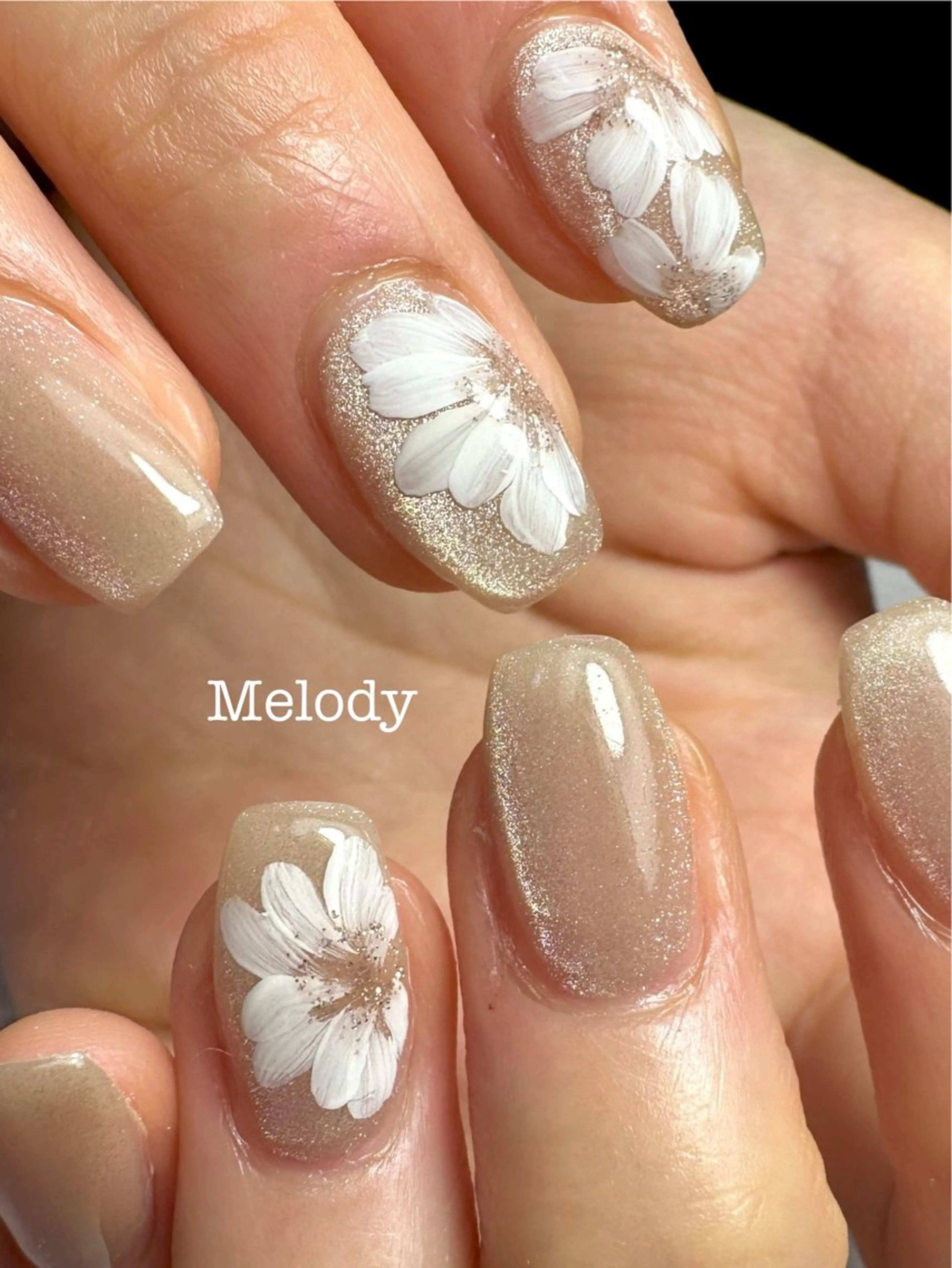 ネイル アートネイル フラワーネイル マグネットネイル マグネットワンカラー ワンカラーネイル Yuki Takahamaのネイルデザイン