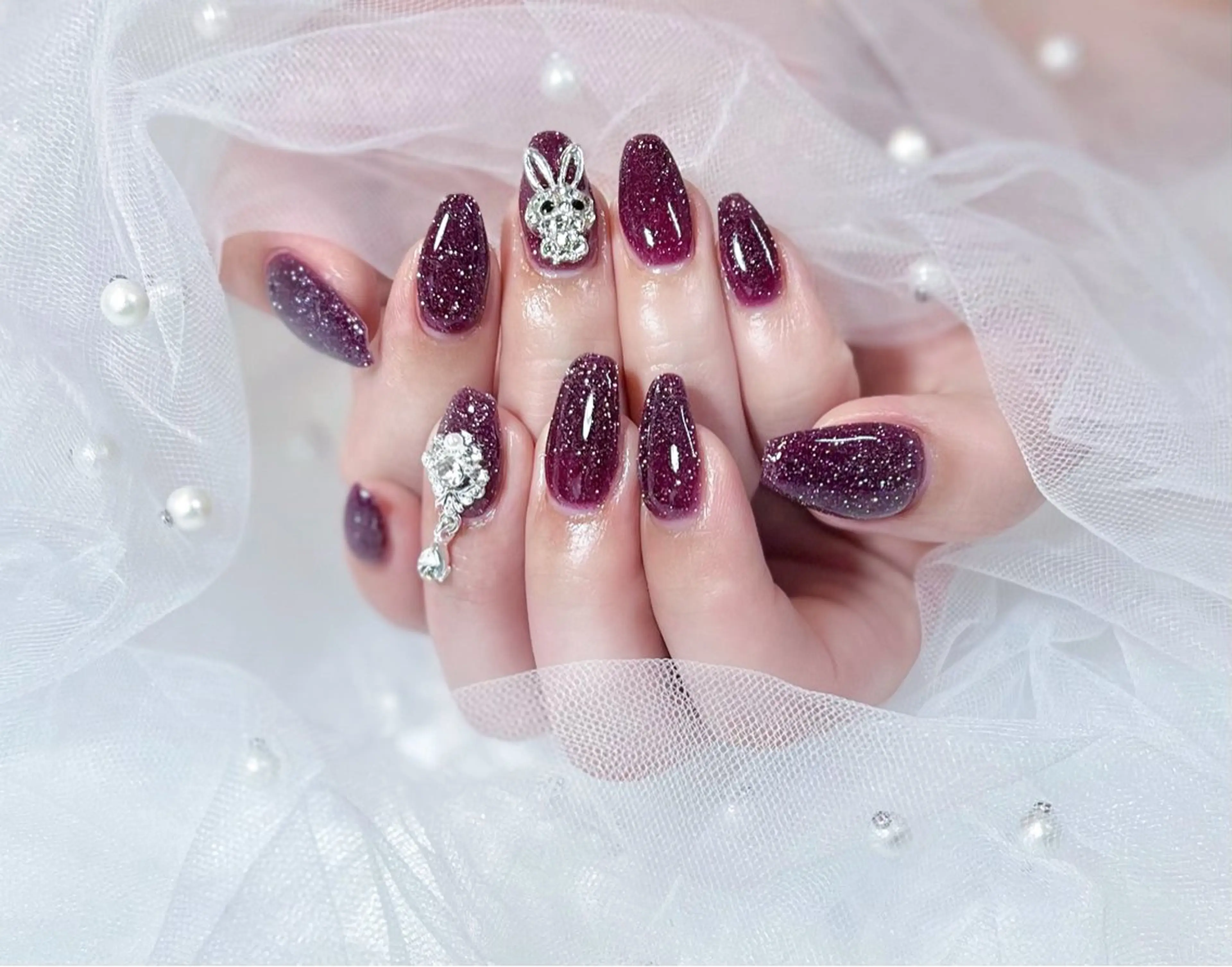 ネイル ワンカラーネイル パープル Chat　noir所属・【chatnoir】 MIYUのネイルデザイン