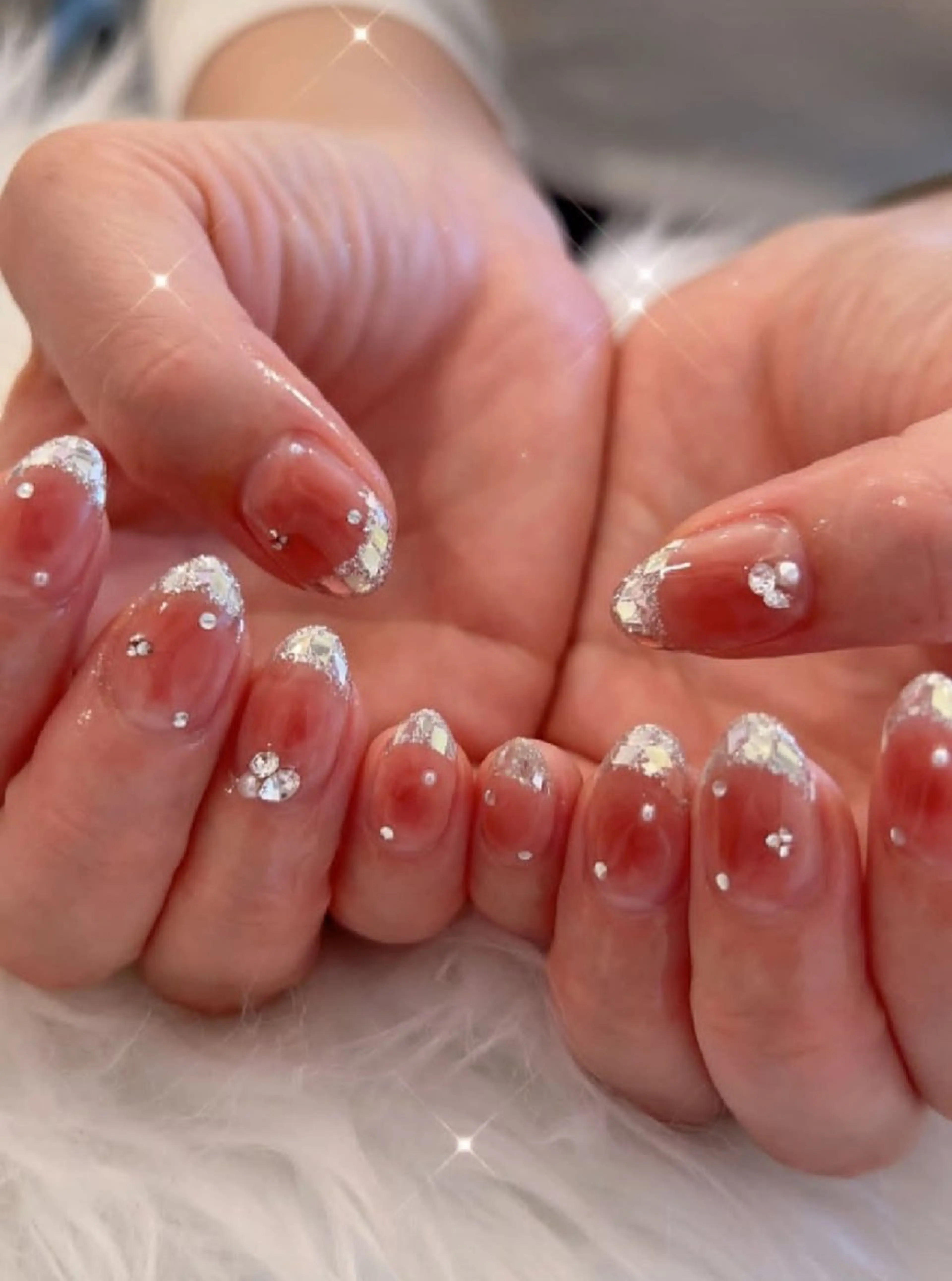 ネイル アートネイル バレンタイン ハンドネイル I LOVE ME  NAIL.｡.:*♡のネイルデザイン