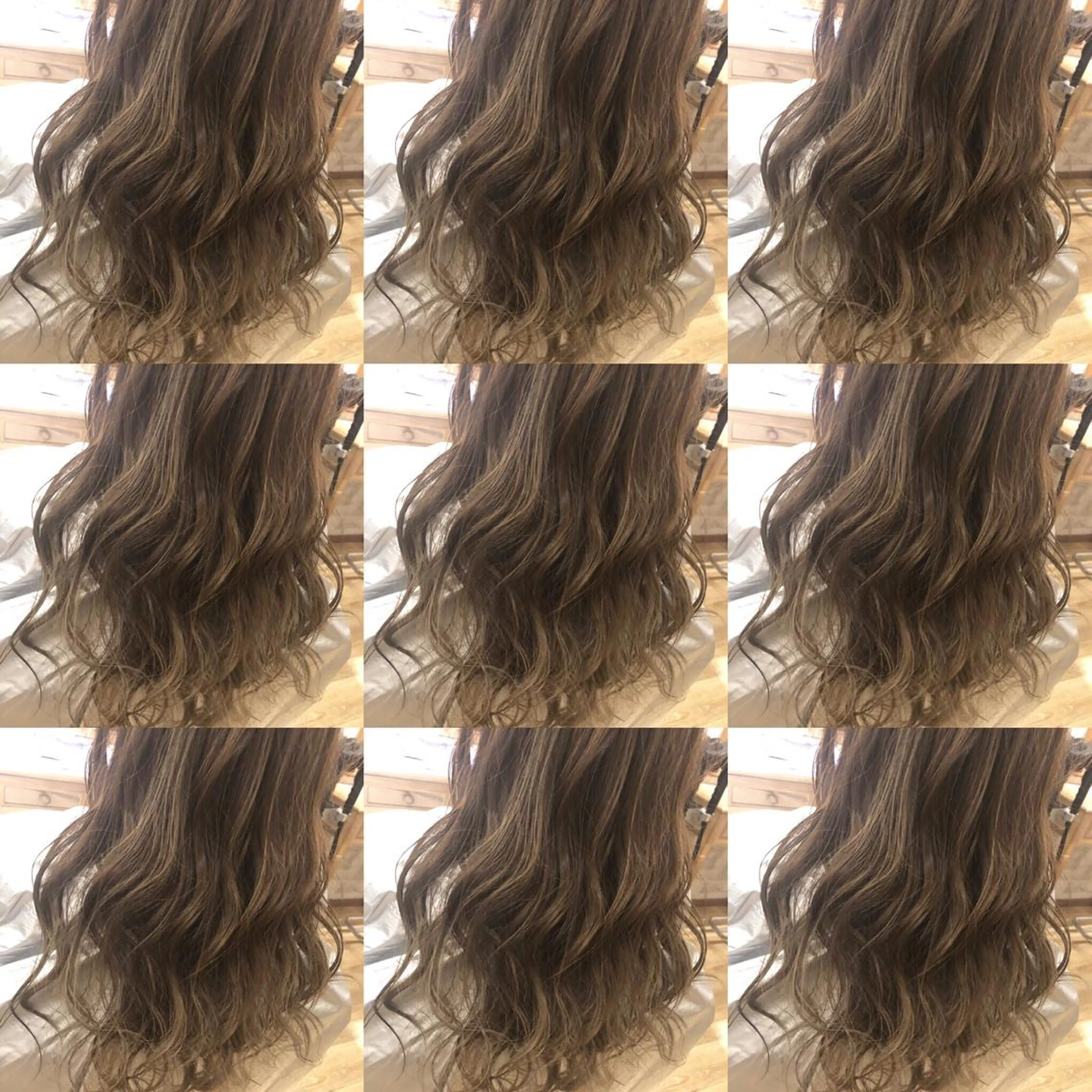 ロング 3Dハイライト ハイライト MOMO KAのヘアスタイル