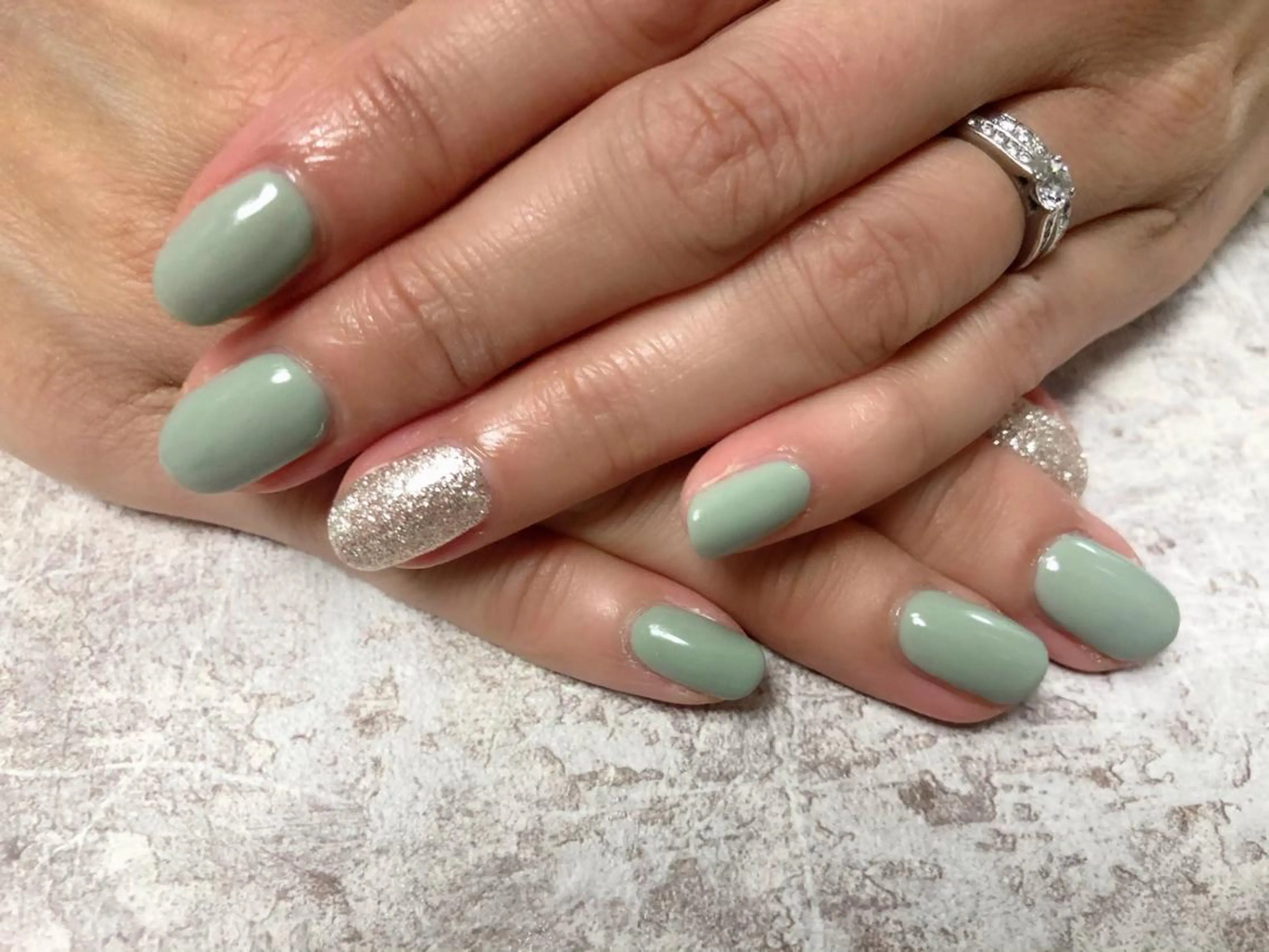 ネイル ラメ(グリッター) ワンカラーネイル ハンドネイル Mogu nail 二子玉川のネイルデザイン