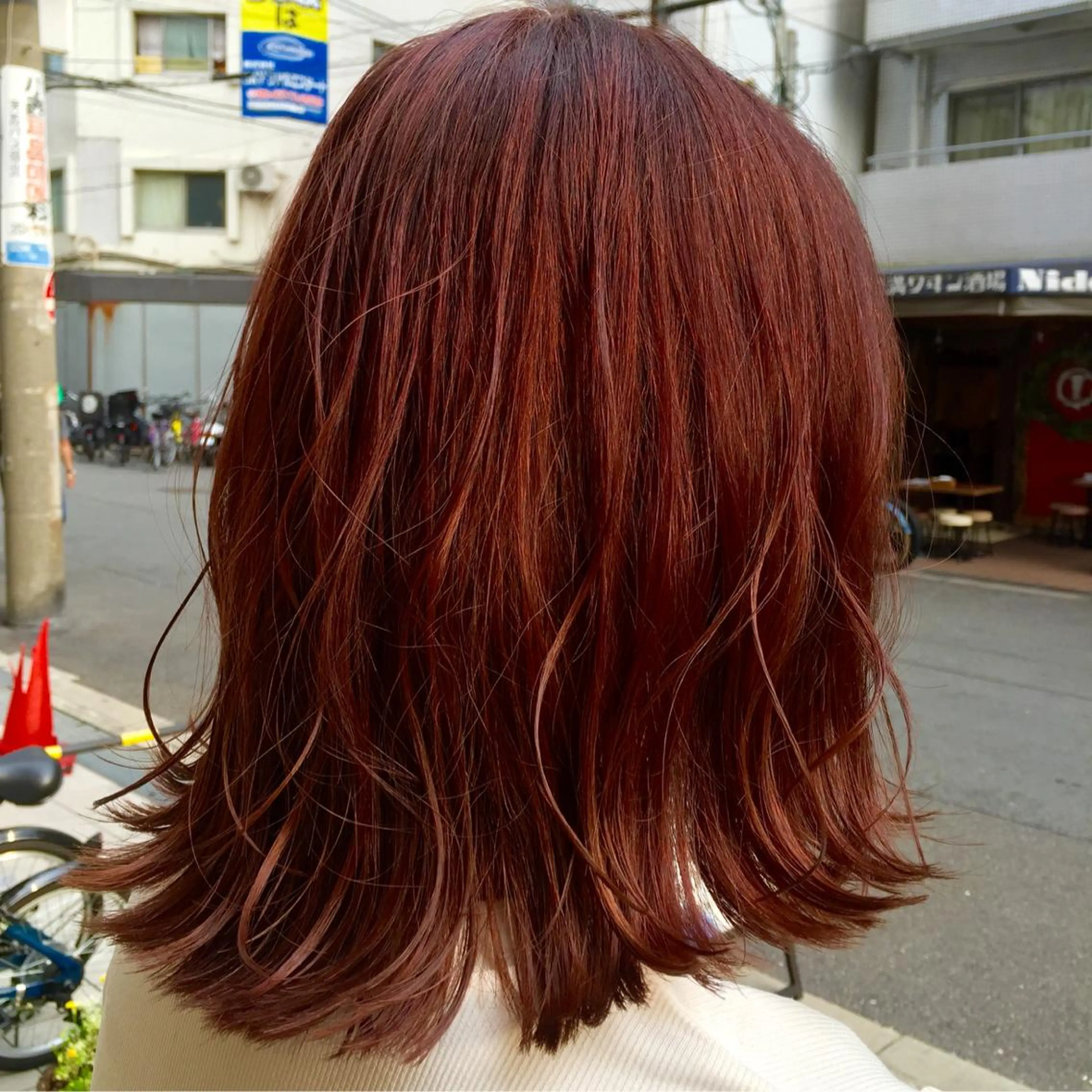 ミディアム 切りっぱなしボブ ボブ 大石 健太のヘアスタイル