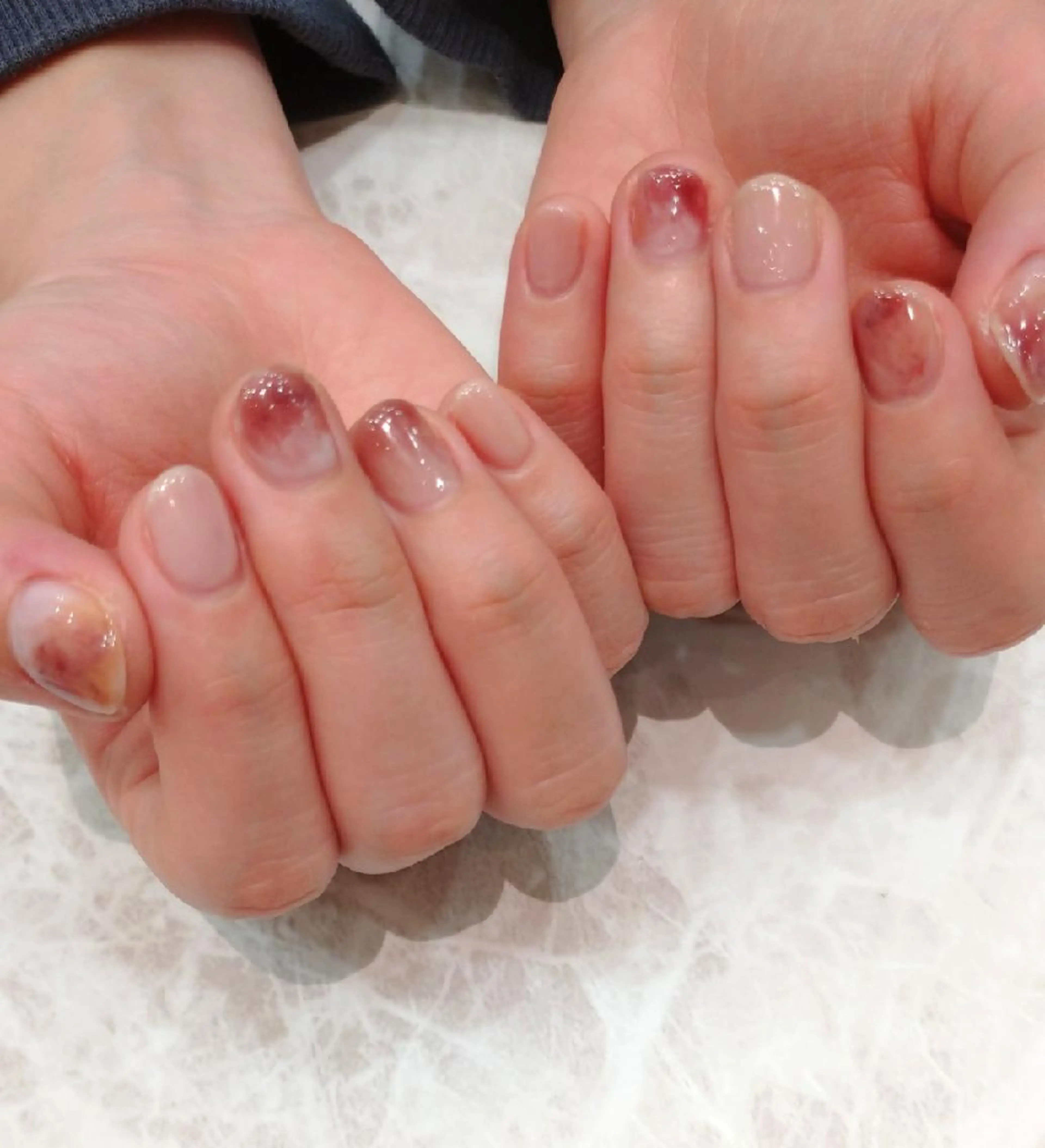 ネイル アートネイル ジェルネイル ニュアンスネイル パラジェル ハンドネイル 會田 瑠衣のネイルデザイン