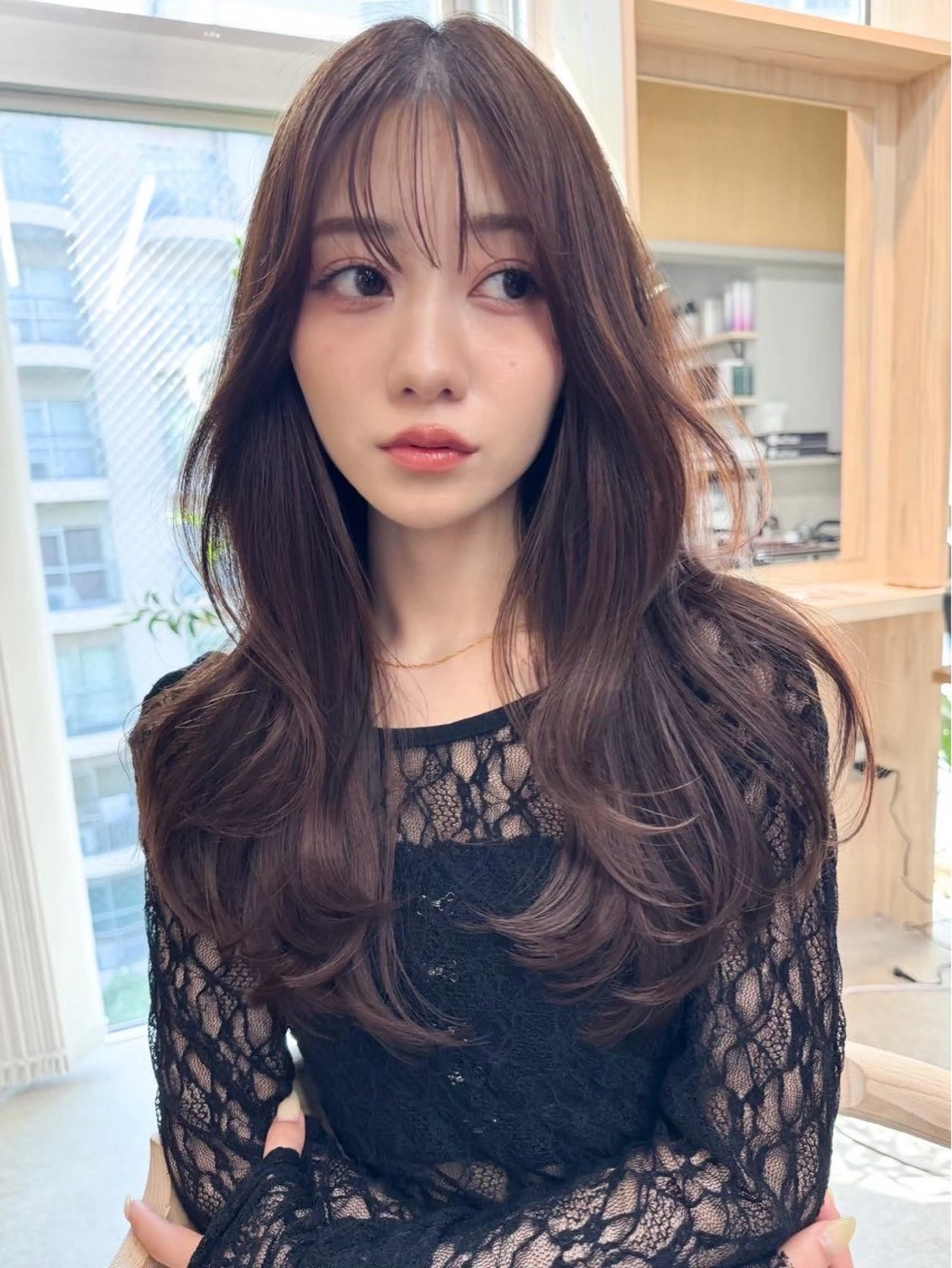 ロング レイヤーカット カット トリートメント 鈴木 菜々映のヘアスタイル