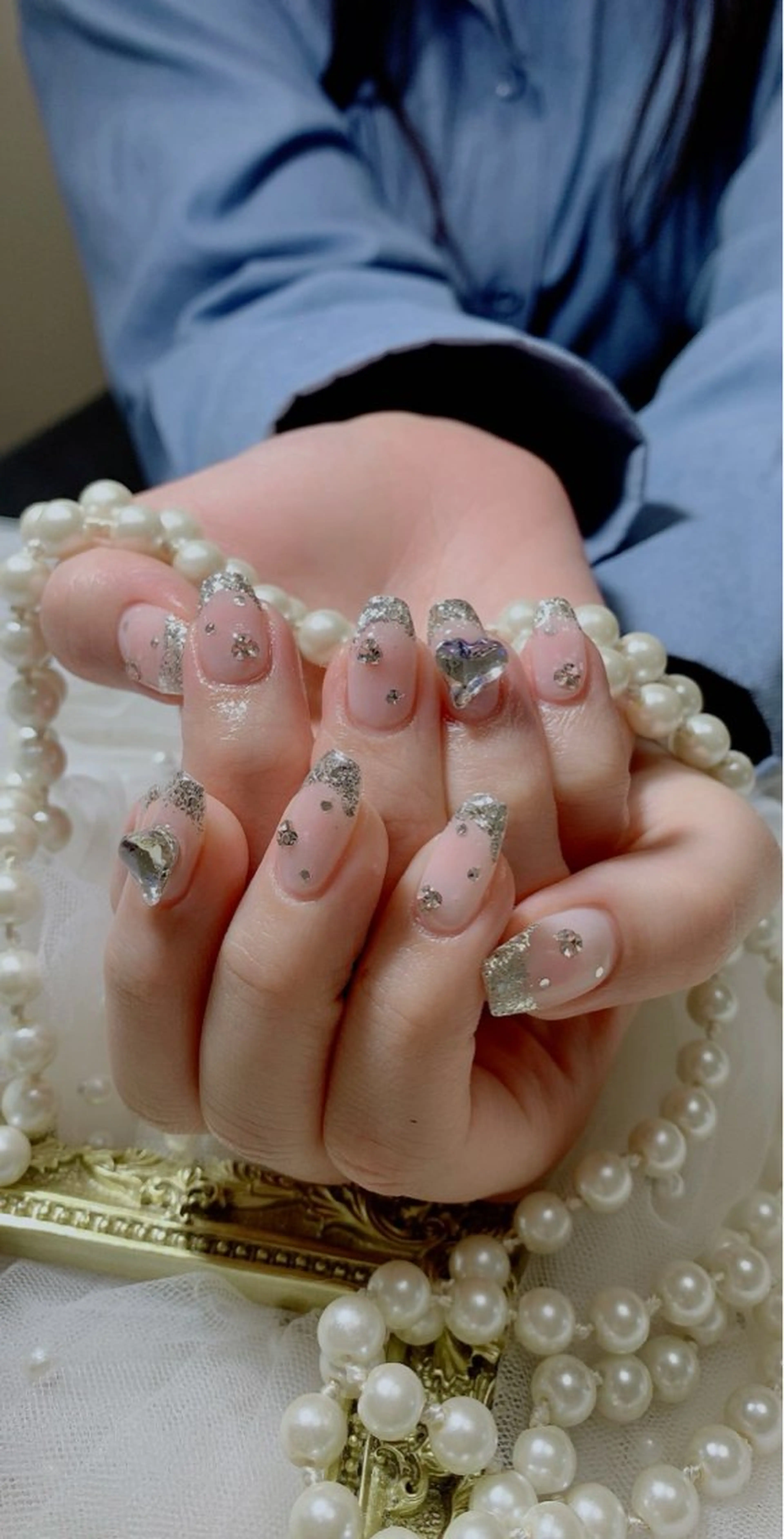 ネイル ハンドネイル ネイルサロンAiri 長さ出し·シンプルのネイルデザイン