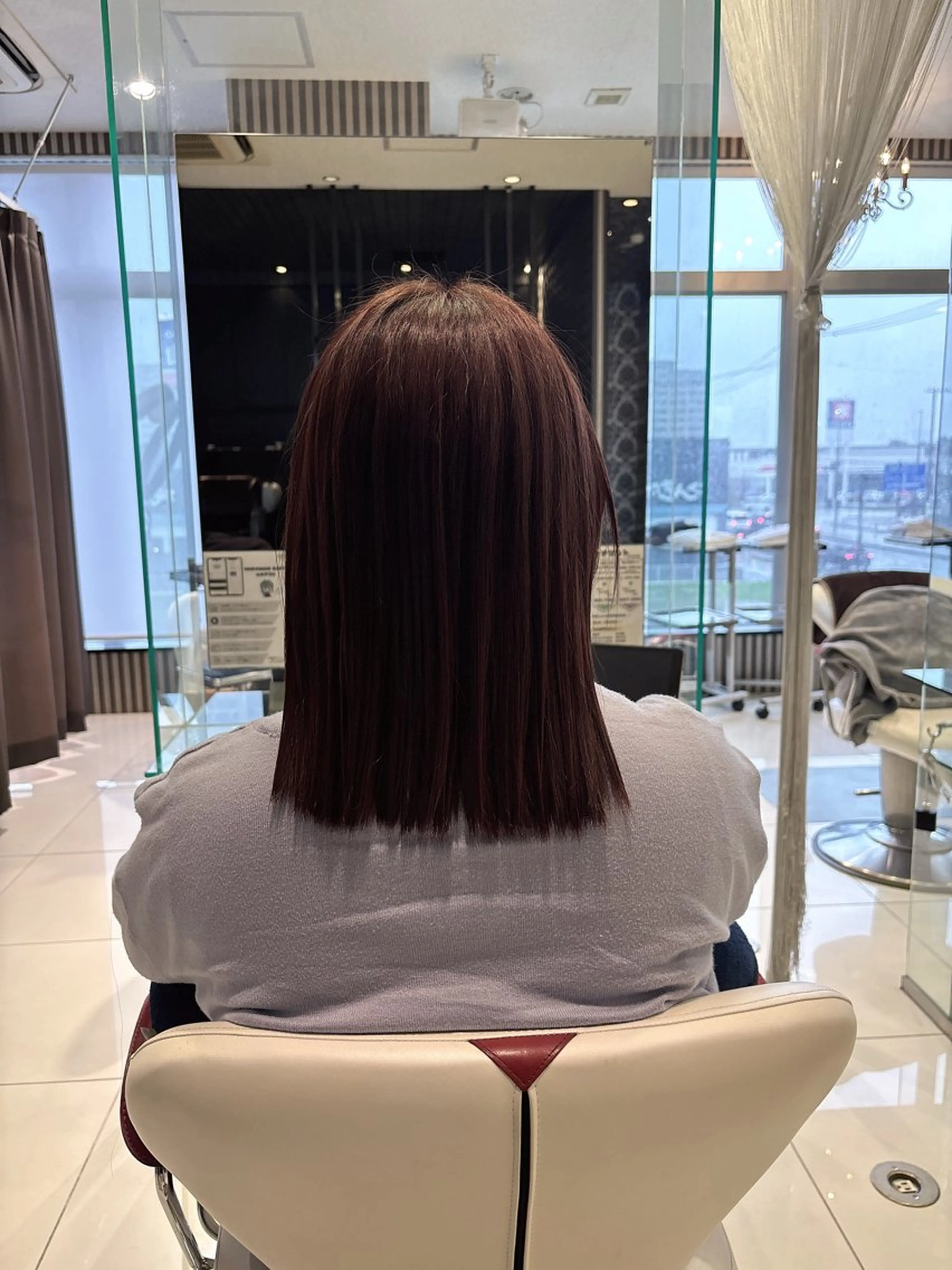 カラー ブラウンカラー ピンクカラー 駒ケ嶺 梓のヘアスタイル