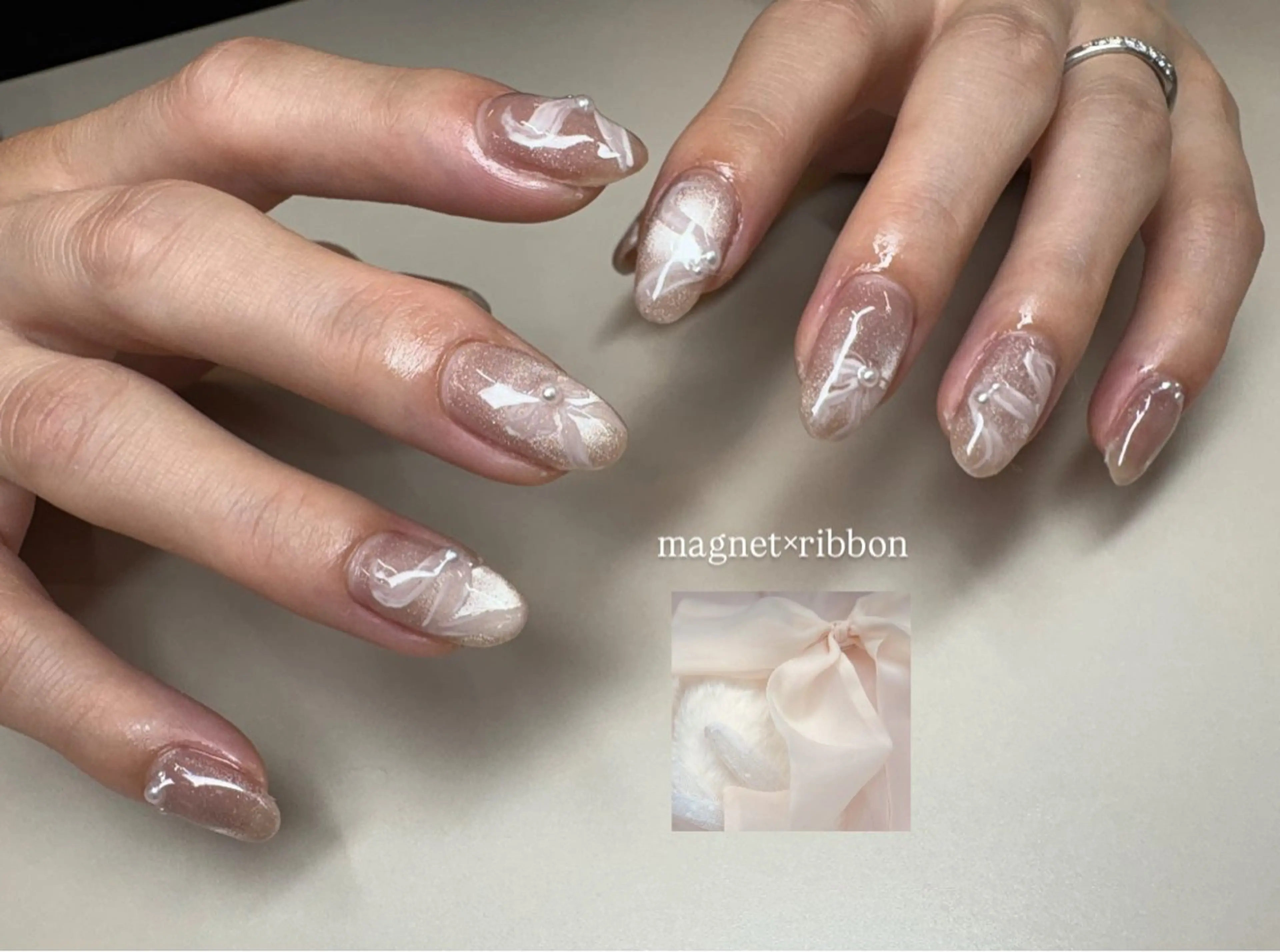 ネイル 長さ出し フットネイル ジェルネイル マグネットネイル 持ち込み chipie_ momiのネイルデザイン