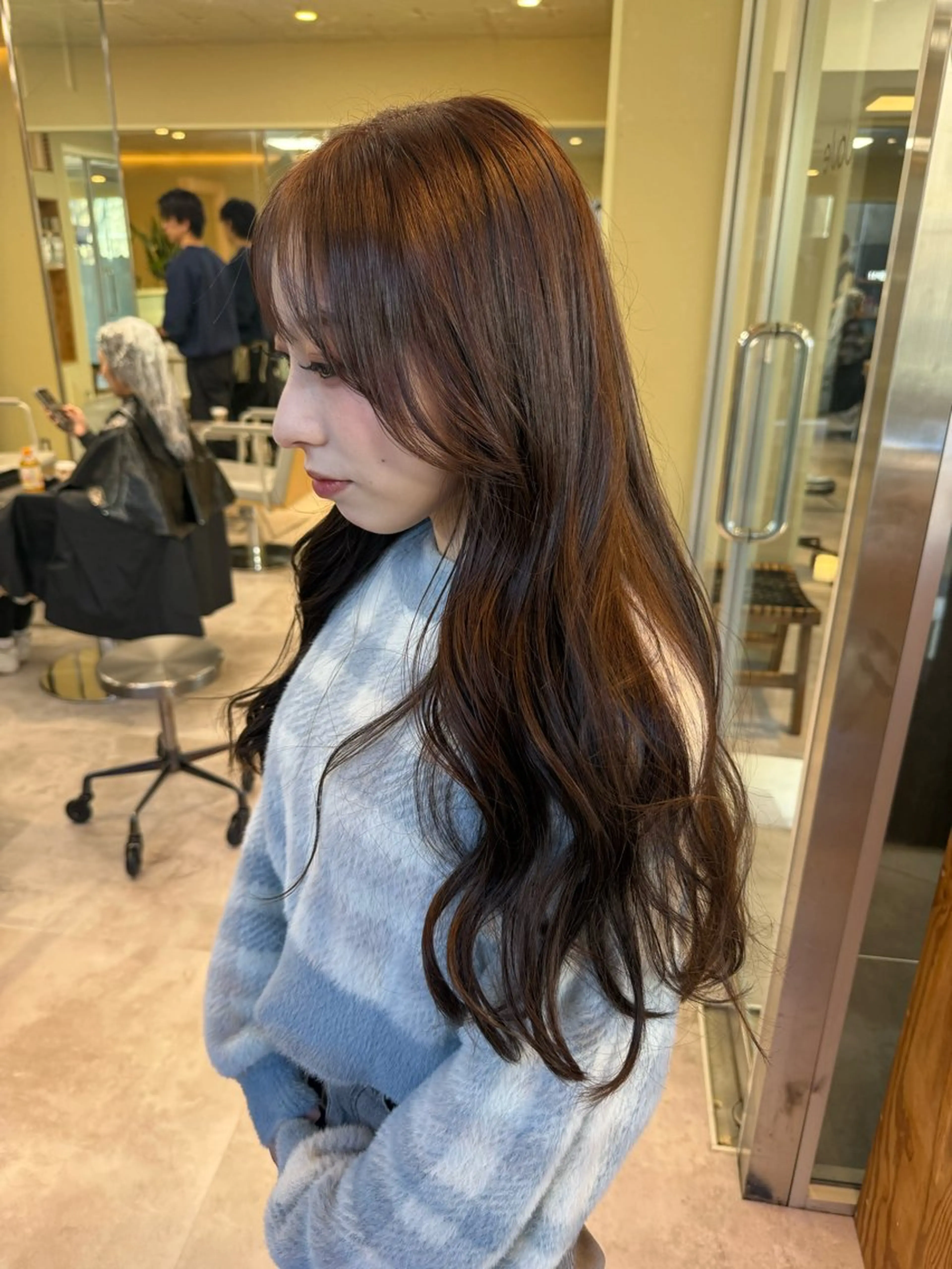 ロング カラー カット ヘアカラー 伶風/ボブ/ ヘーゼルベージュのヘアスタイル