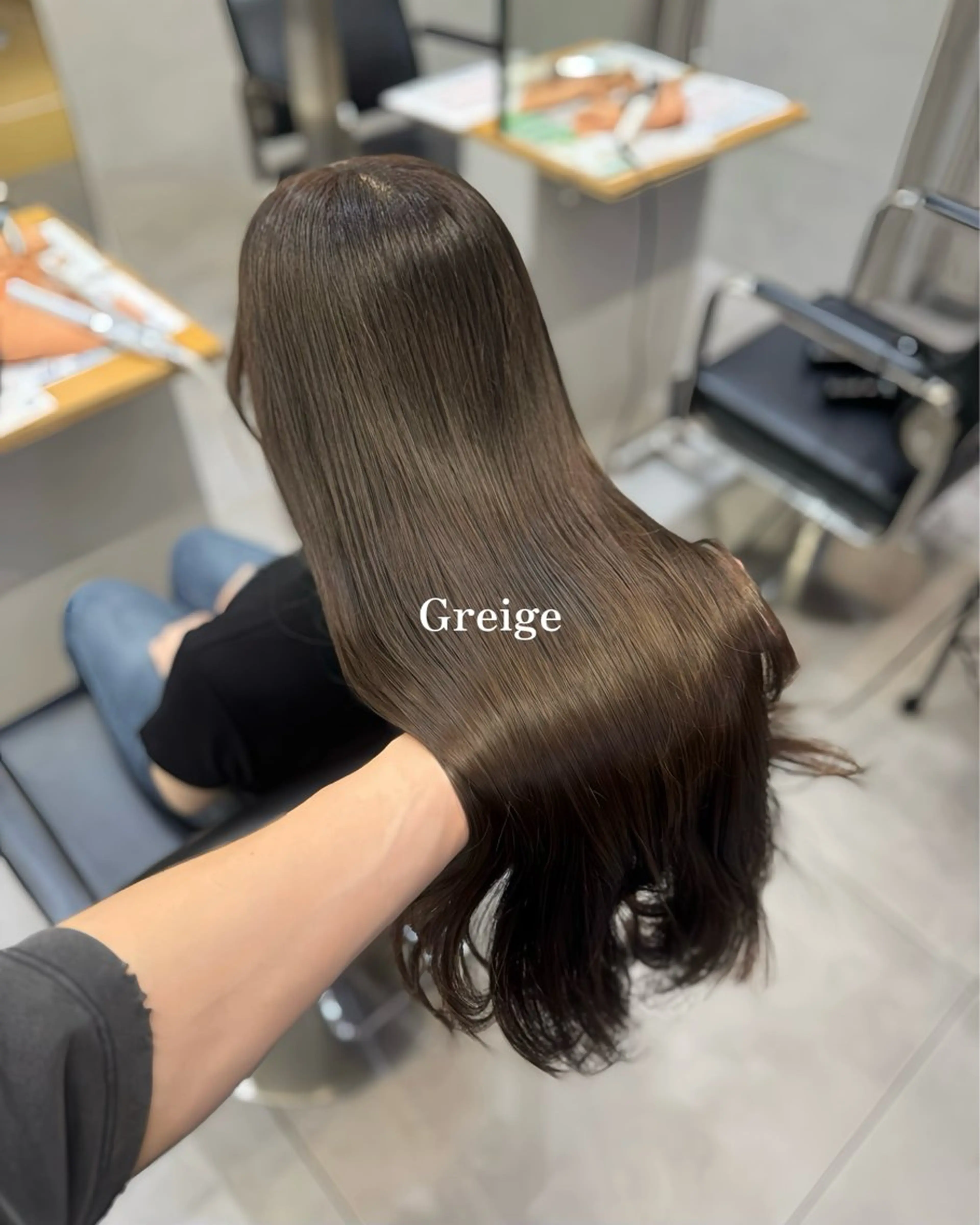 ロング カラー ブリーチ ブリーチなしカラー 宮本 優のヘアスタイル