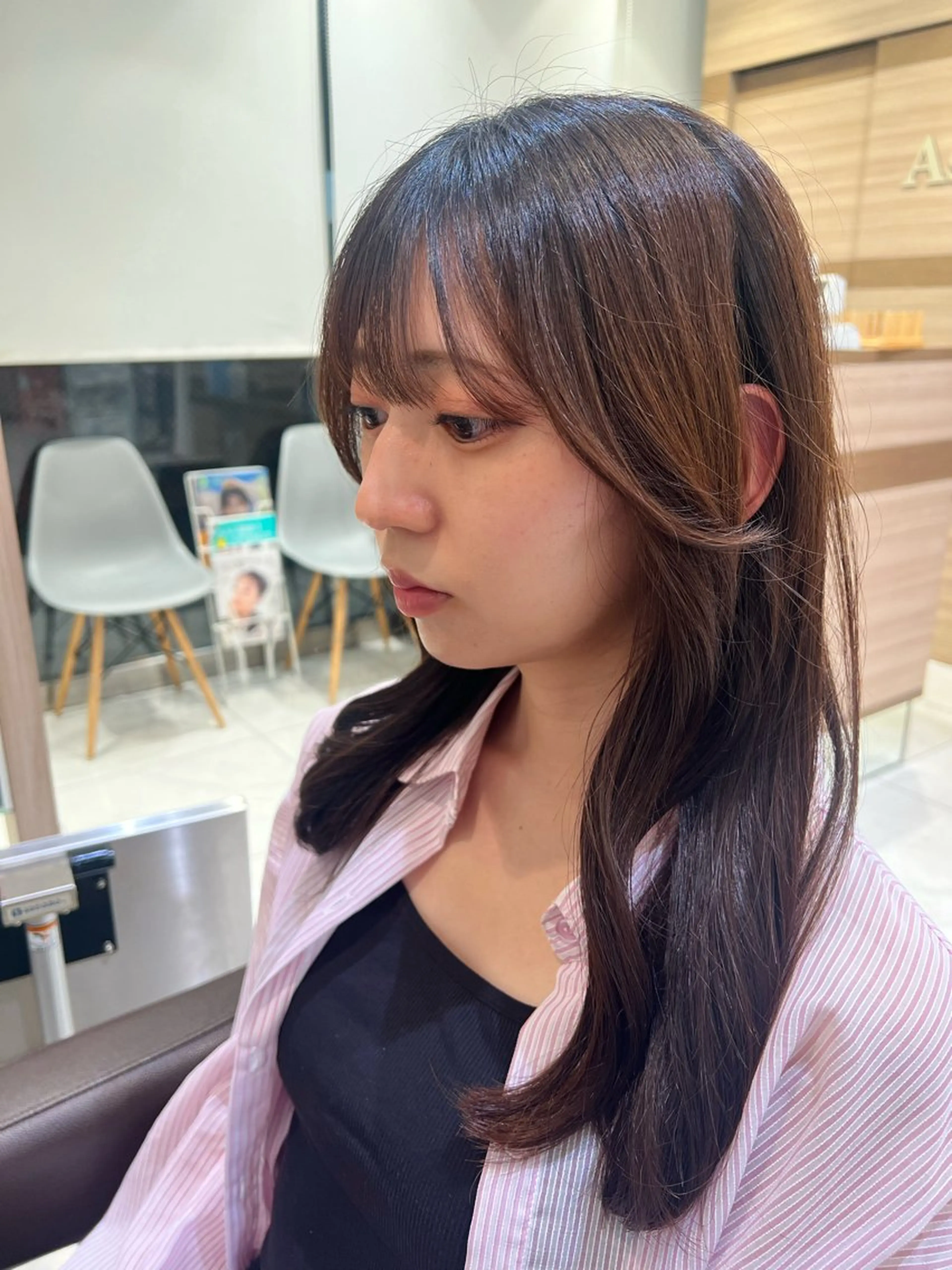 セミロング カラー 顔周り/韓国レイヤー junkaのヘアスタイル
