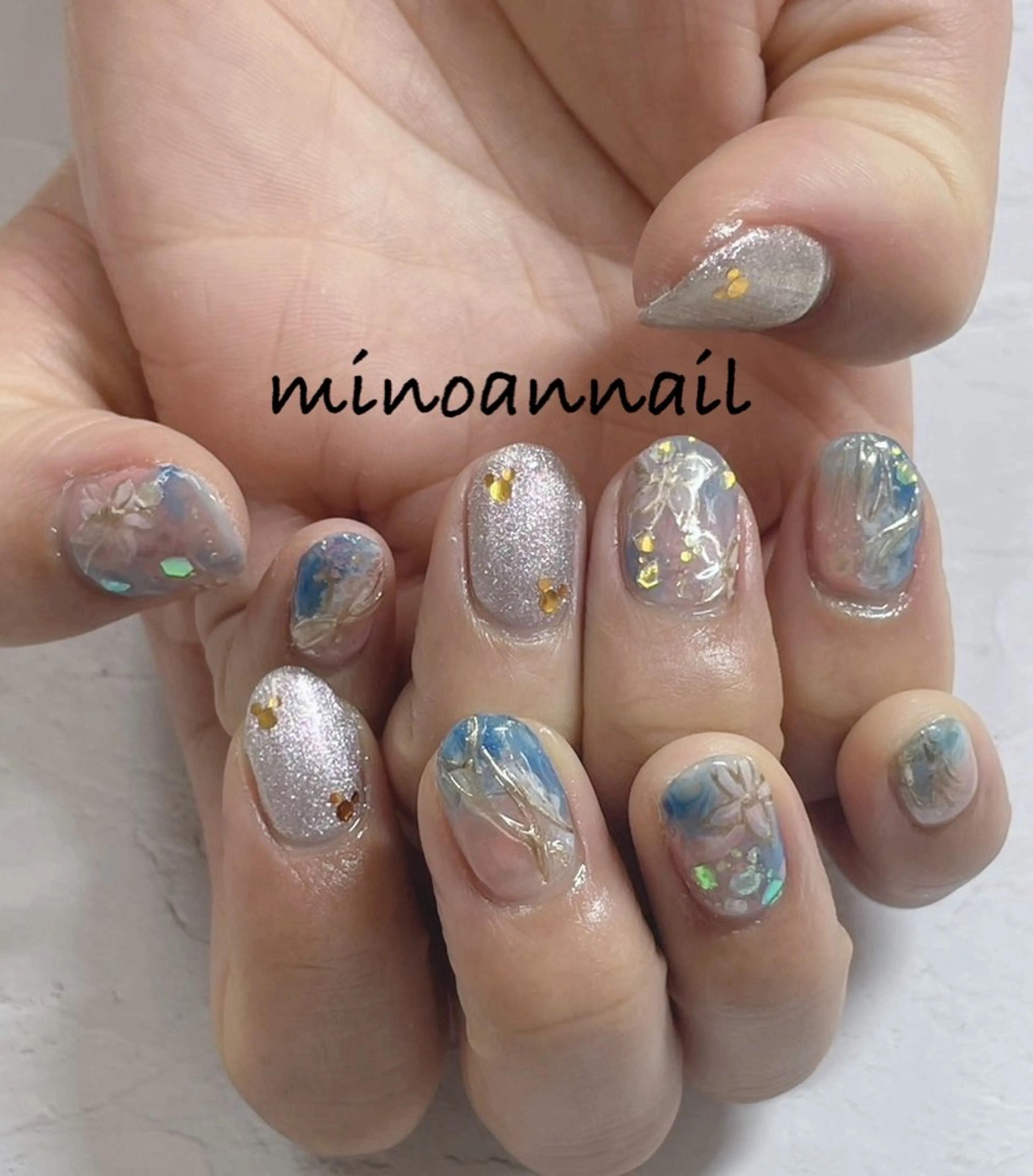 ネイル 桜ネイル 美ノ庵ネイルサロン メトロポリタン前店のネイルデザイン