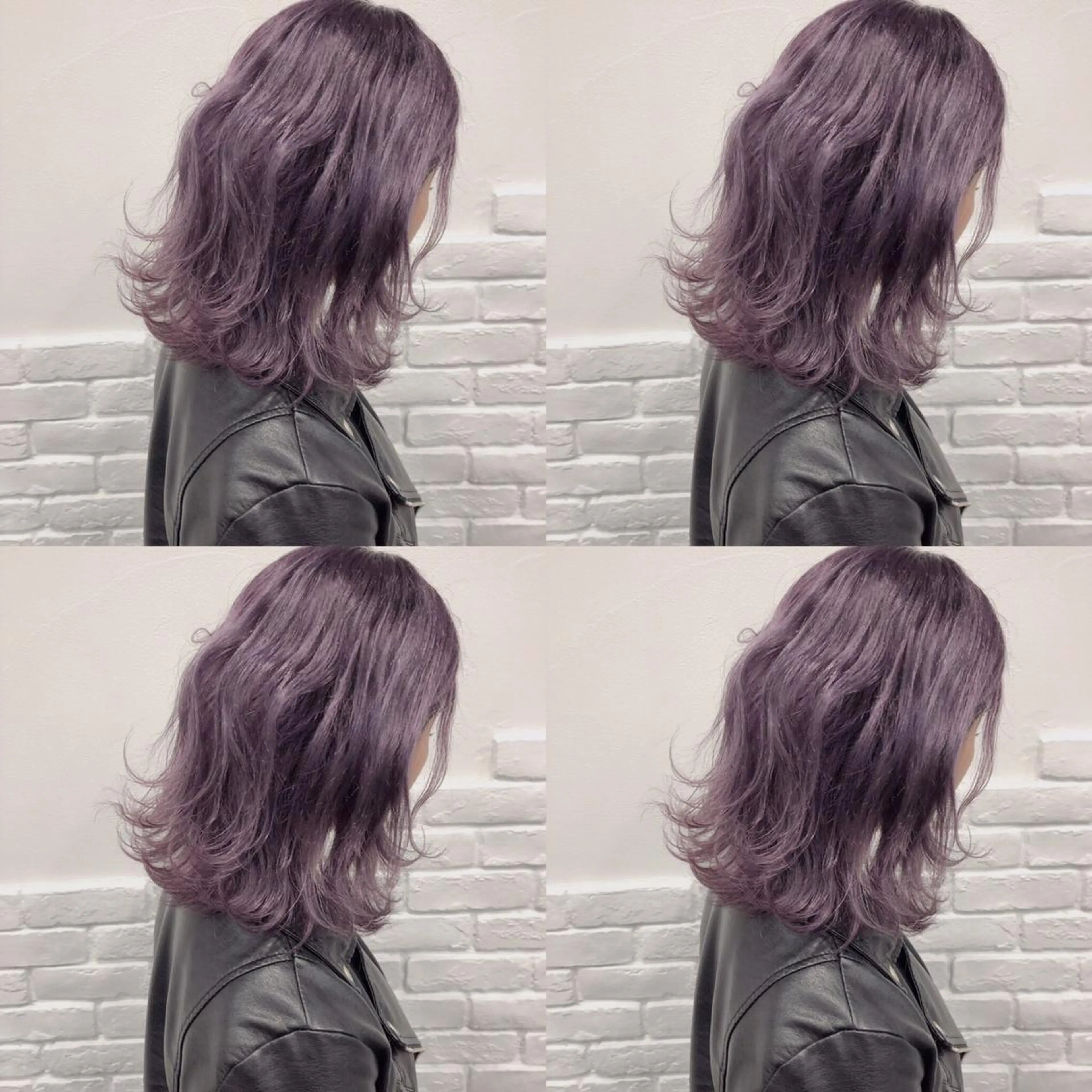 ミディアム カラー 韓国レイヤーカット/ 儚げカラーチナツのヘアスタイル