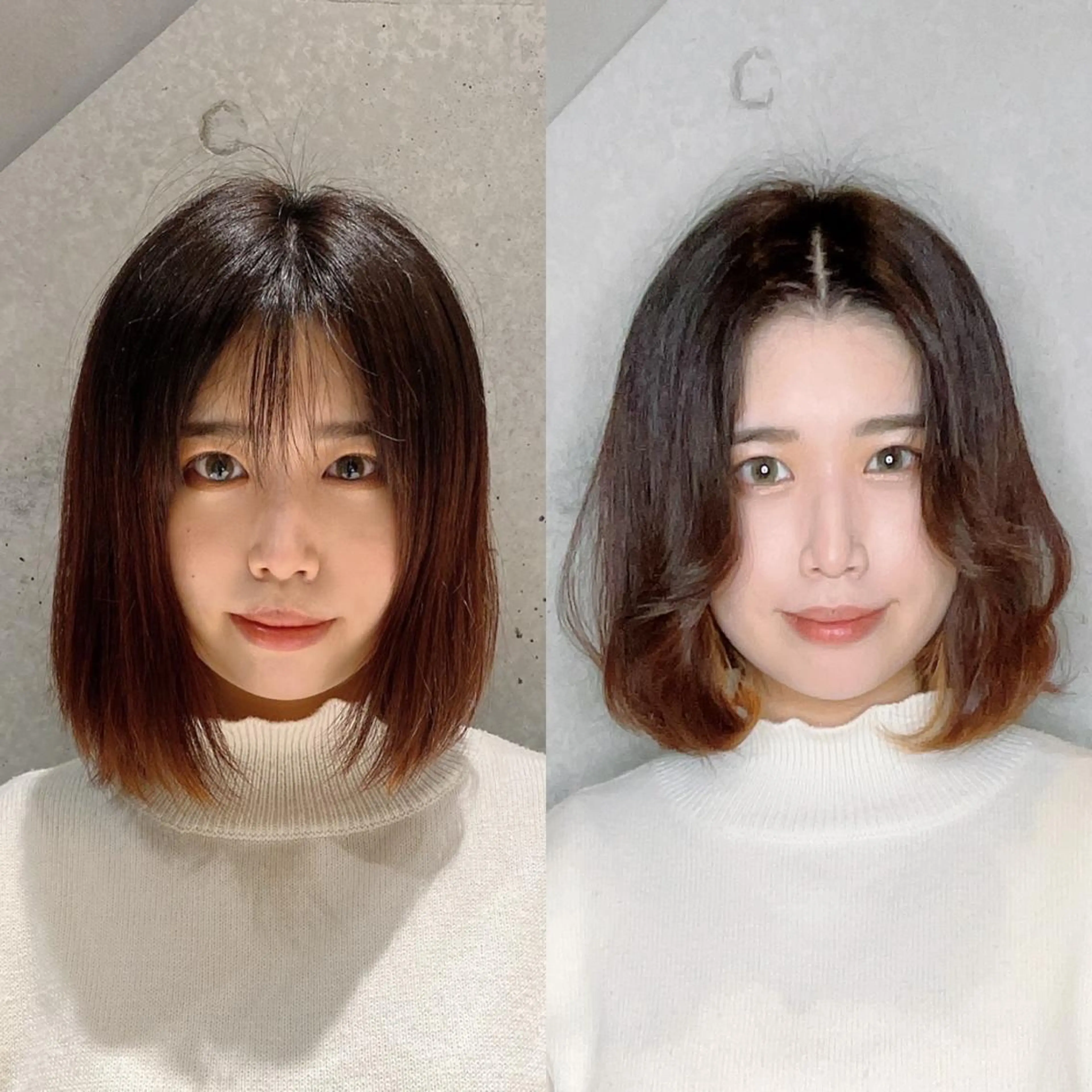 ミディアム カラー パーマ ヘアアレンジ キッズ ネイル マツエク・マツパ シールエクステ 韓国風マツエク エクステ 韓国風ヘア 長さ出し ACHFILO モデル募集のヘアスタイル