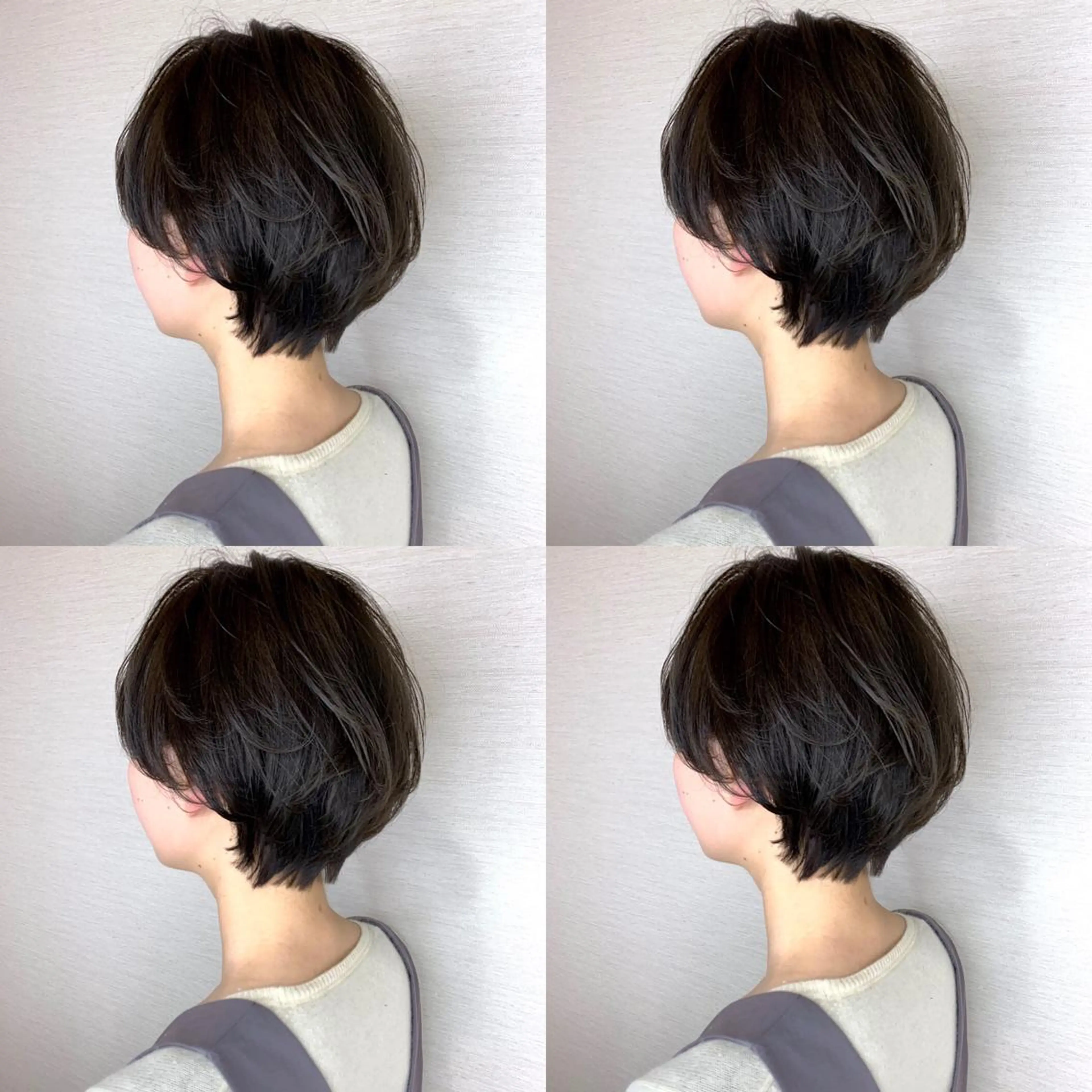 ショート カラー 韓国レイヤーカット/ ダブルカラーのヘアスタイル