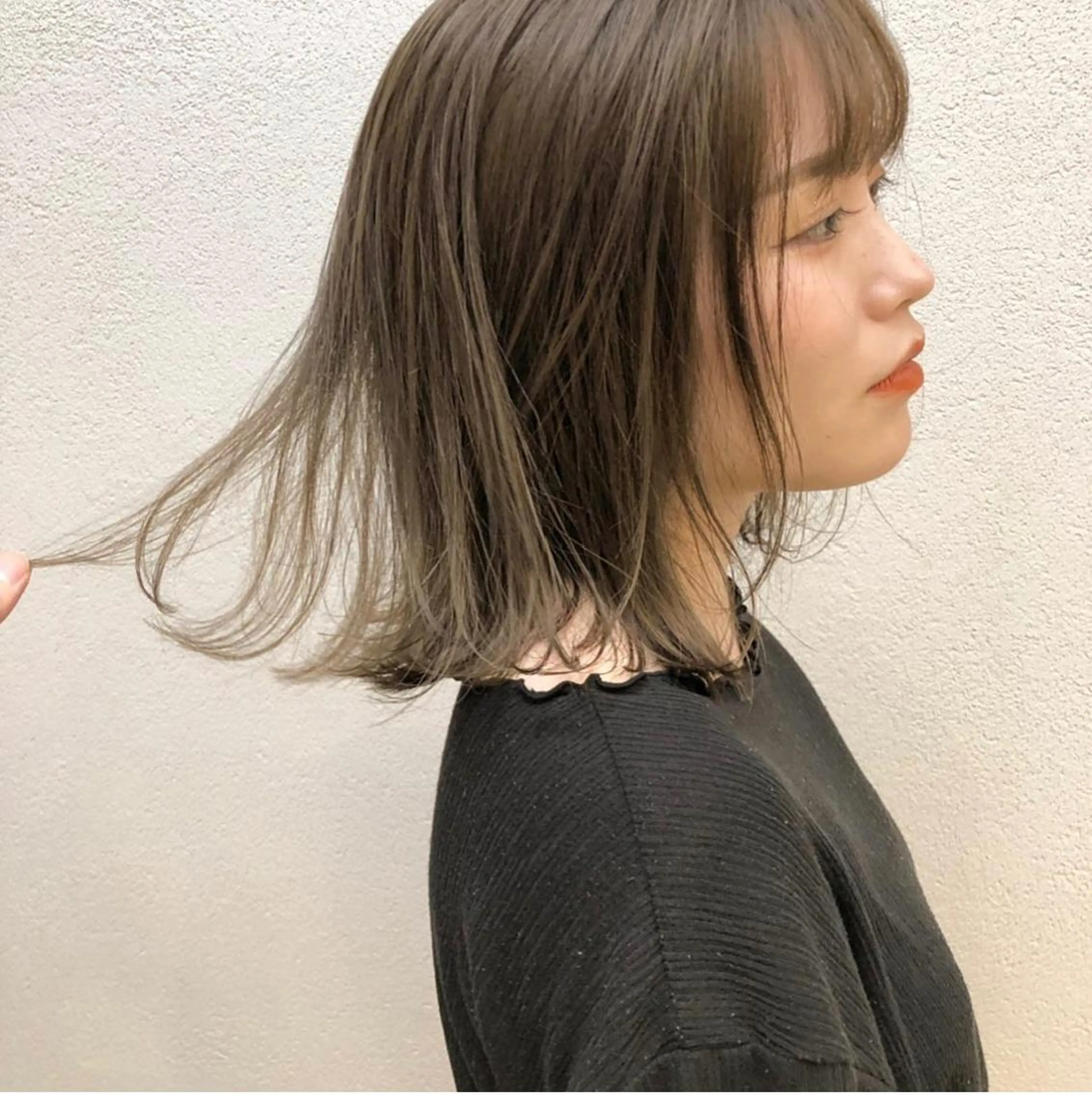 ミディアム カラー ショート・ボブパーマ 指名No.1かけるのヘアスタイル