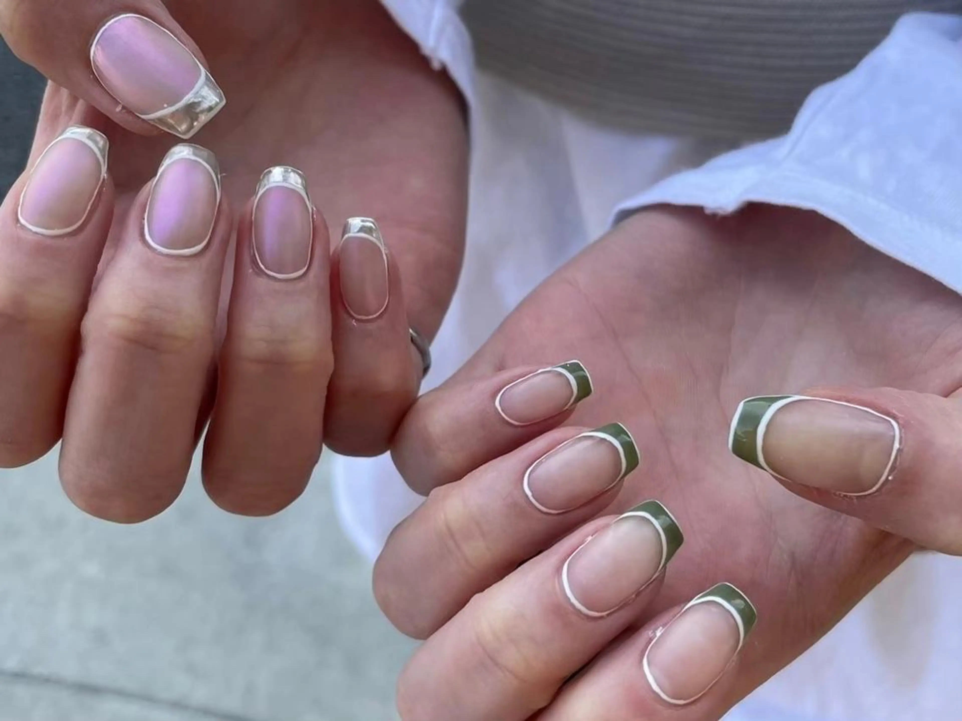 ネイル アートネイル カジュアル ジェルネイル ニュアンスネイル 赤色 💎platinum dollまりん💎のマツエク・マツパデザイン