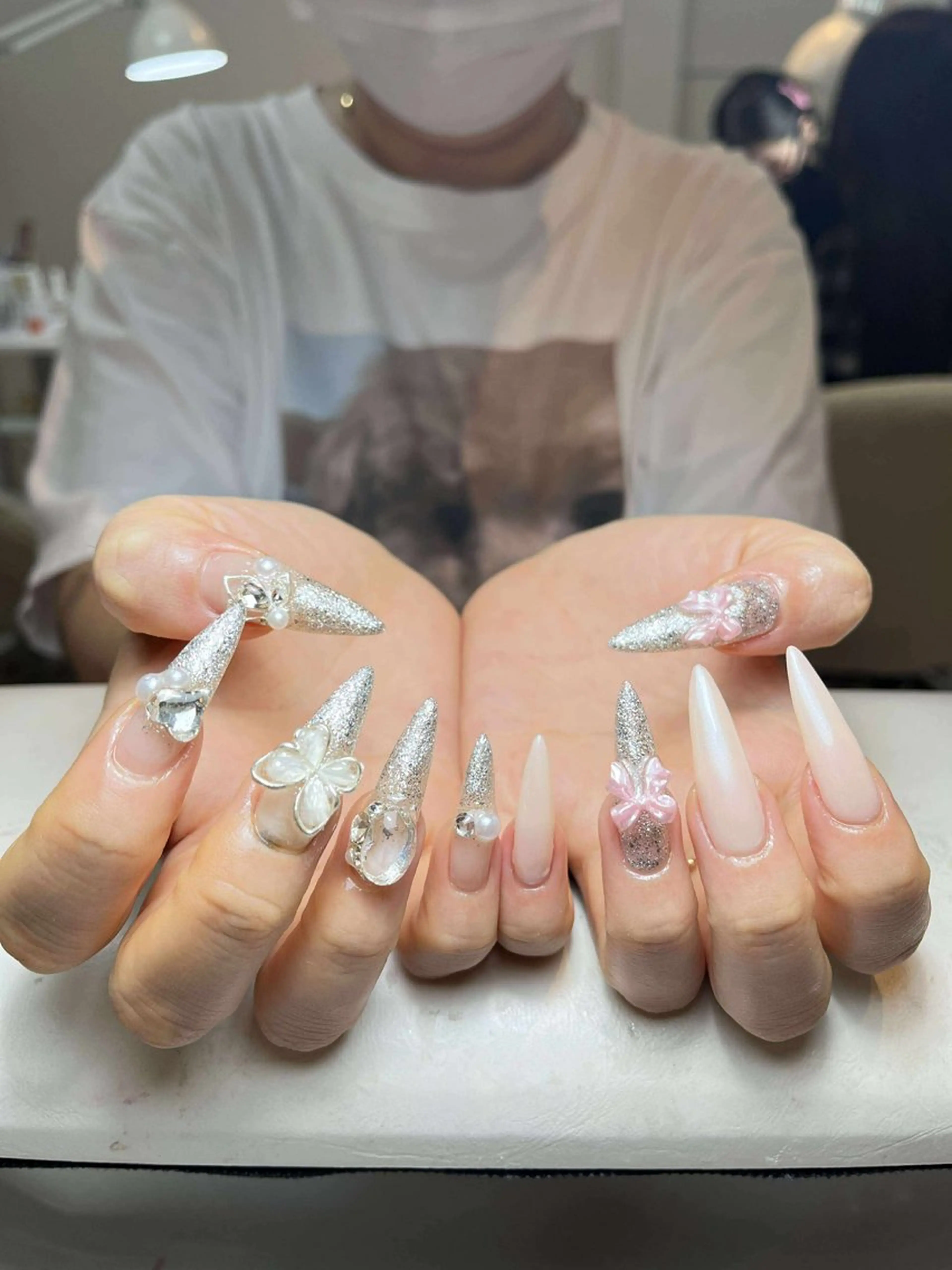 ネイル アートネイル 成人式 ジェルネイル ニュアンスネイル 夏ネイル Nie Nail Shinokuboのネイルデザイン
