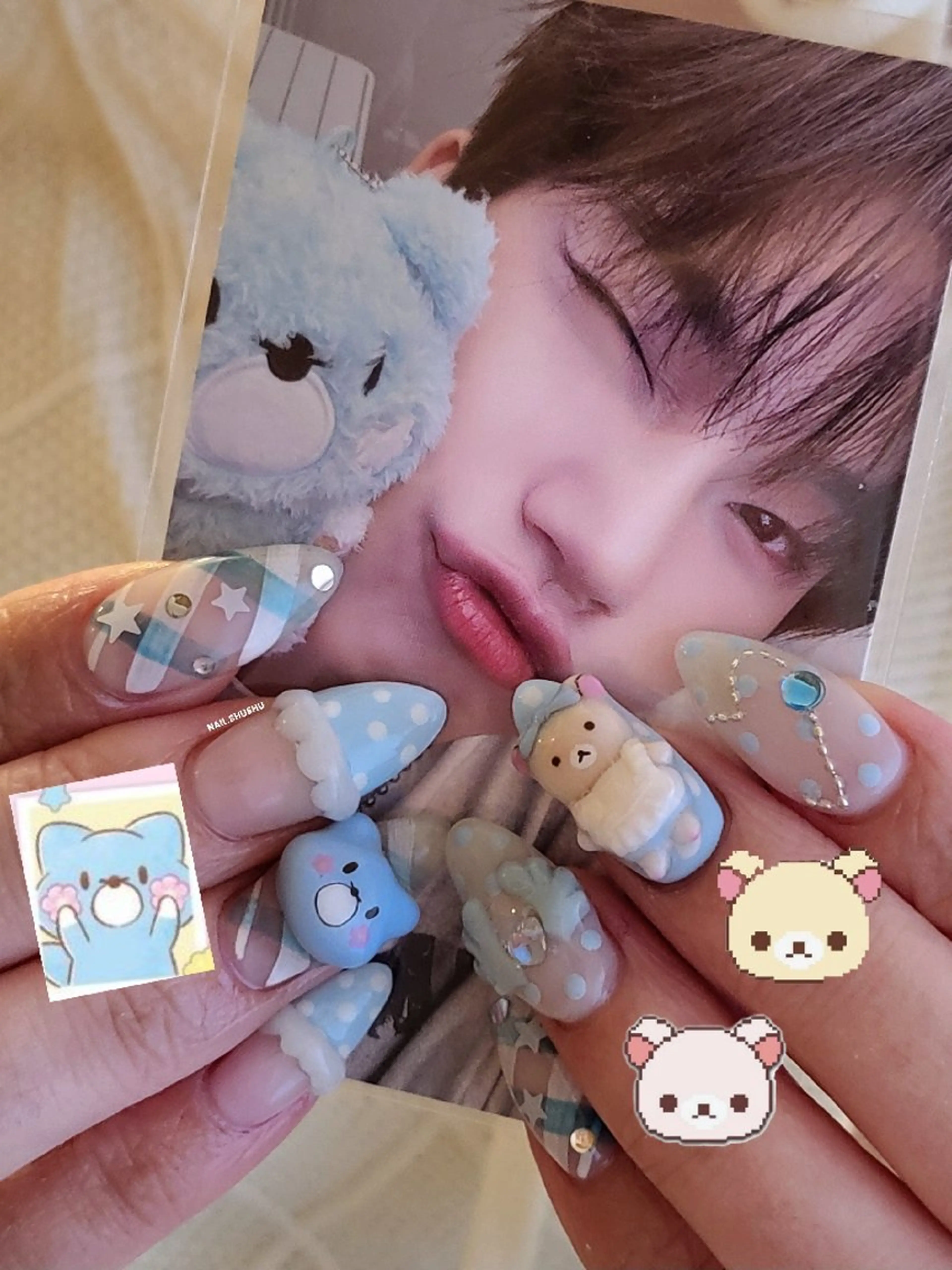 ネイル ハンドネイル 3dパーツ/流行り 👧shushu❤️のネイルデザイン