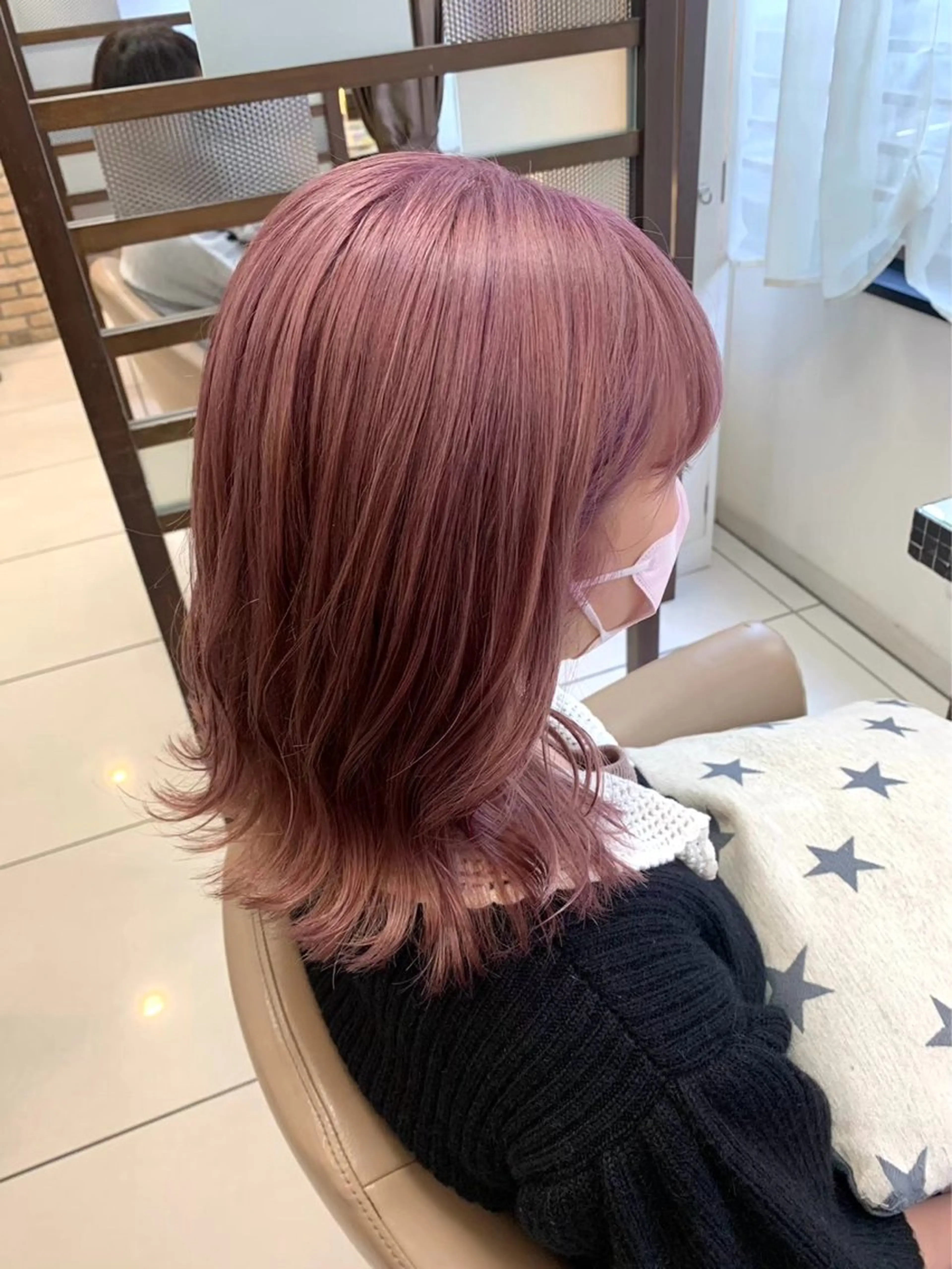 ミディアム カラー ハイトーン👱‍♀️ エクステ/彩花のヘアスタイル