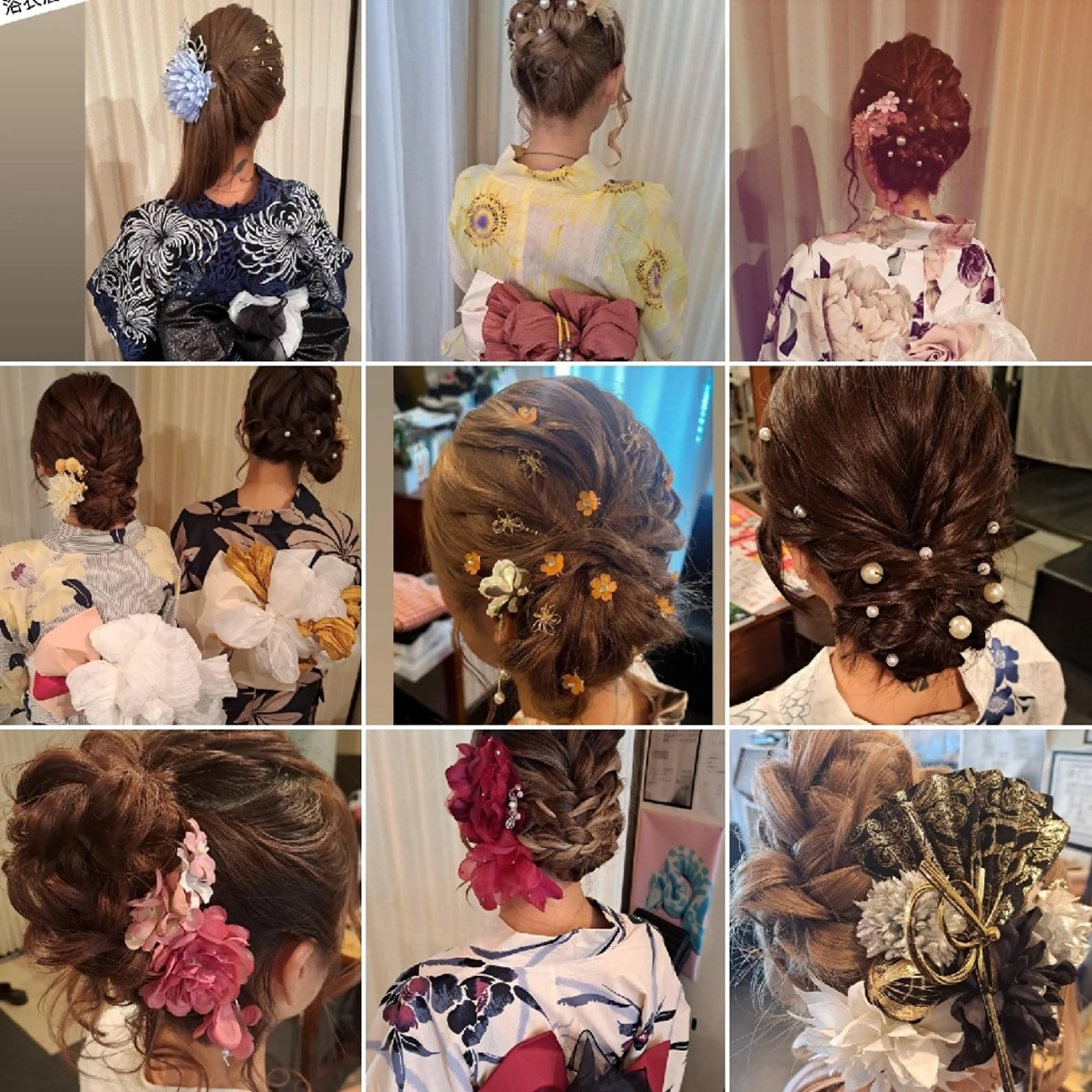 浴衣着付け(ヘアセット付き)の写真