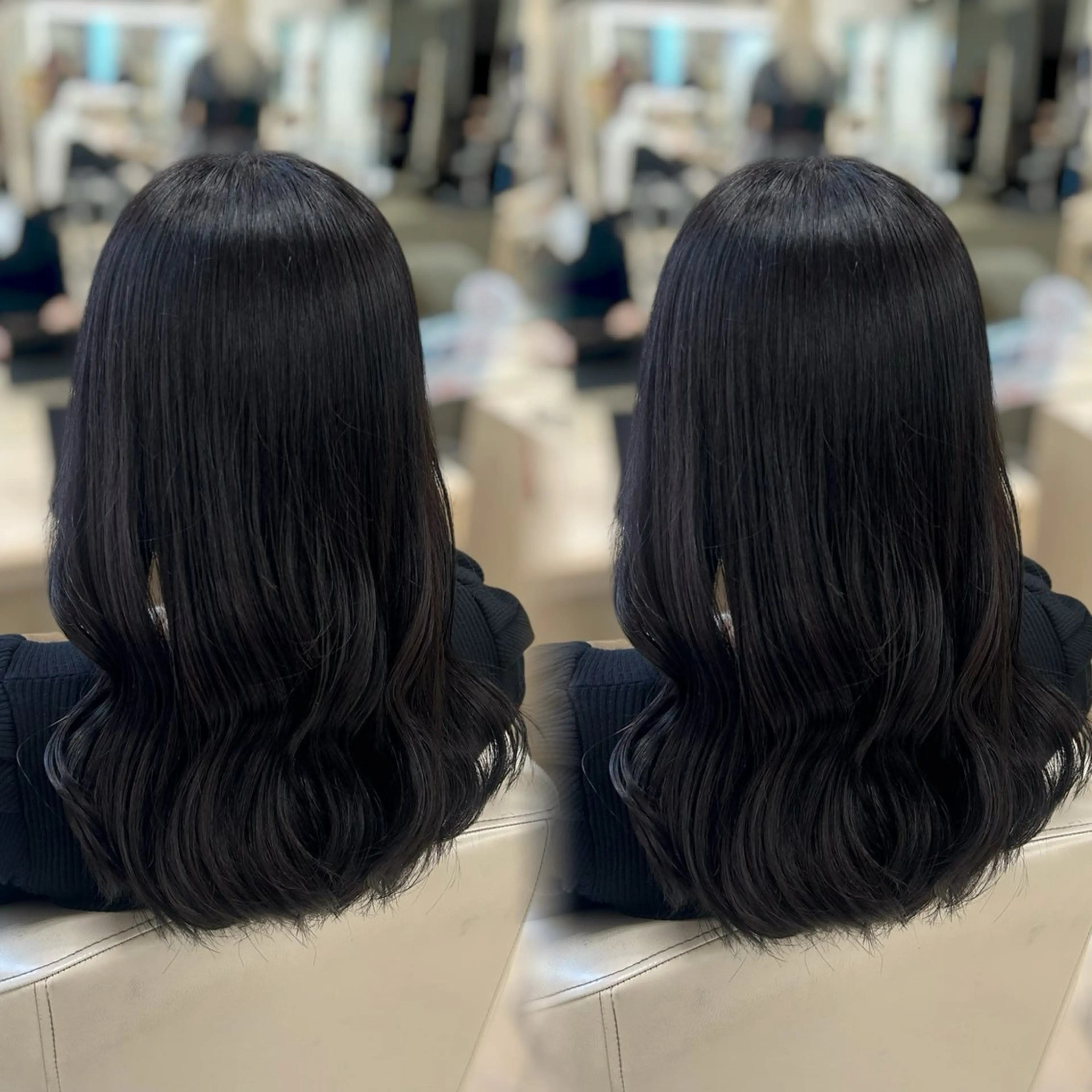 セミロング カラー ブリーチ カット ヘアカラー ベージュ/つや髪/ レイヤー／ゆいなのヘアスタイル