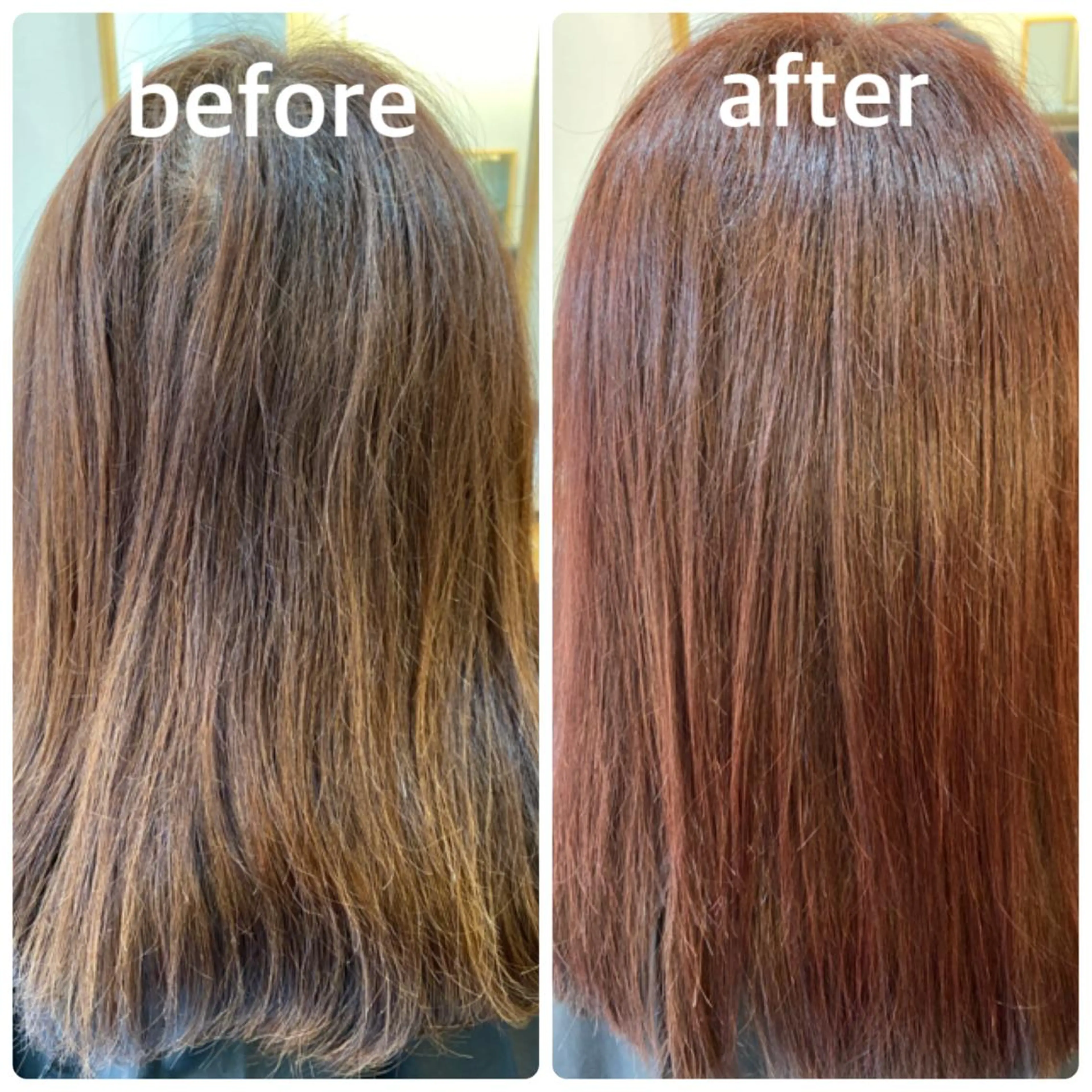 セミロング カラー カット ヘアカラー トリートメント エイト ウメダのヘアスタイル