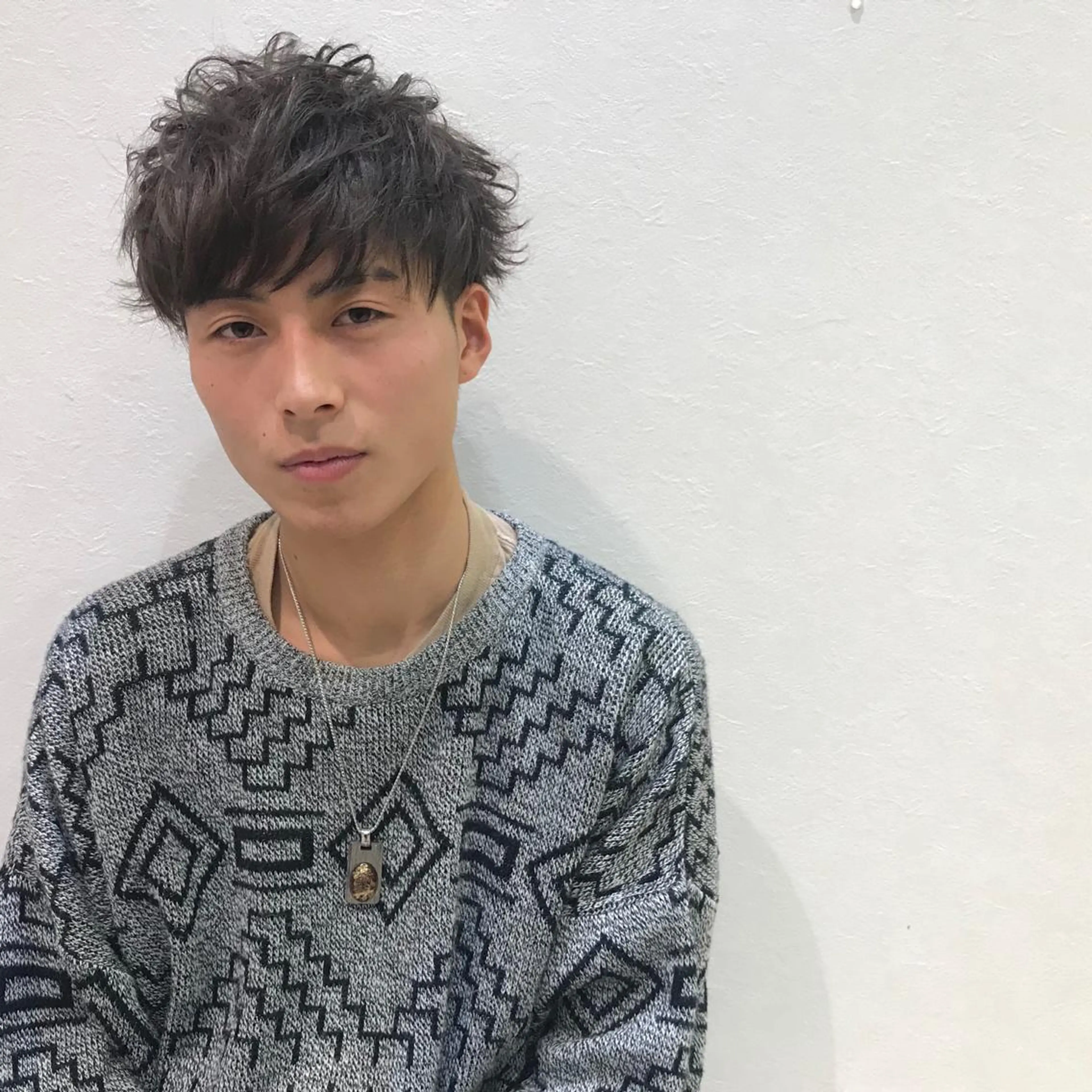 ショート カラー メンズ マッシュ ベージュカラー Vir by browのヘアスタイル