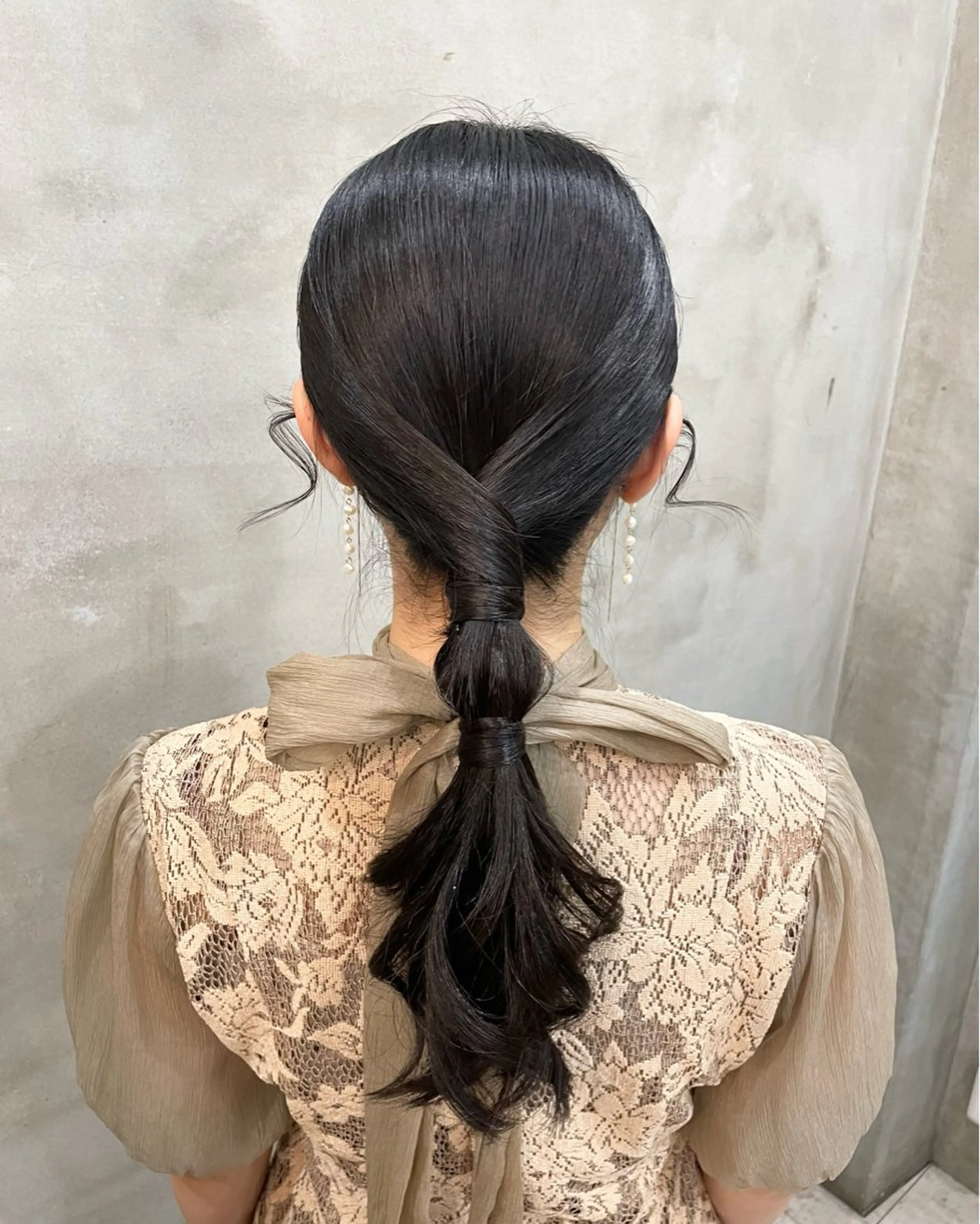 ロング ヘアセット 【ピンク/韓国ヘア/ ヘアセット】亜海のヘアスタイル