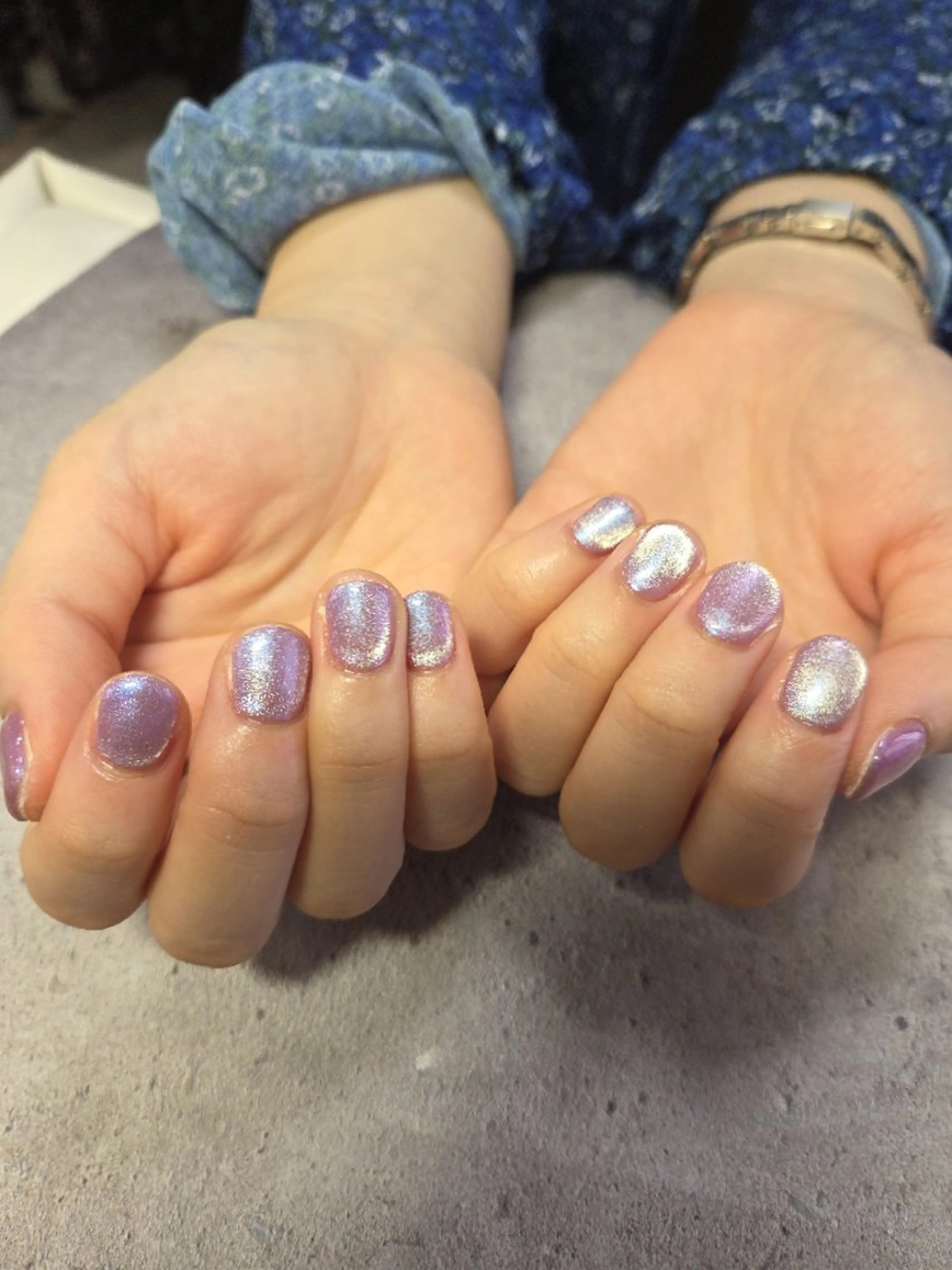 ネイル アートネイル ハート キラキラネイル マグネットネイル ビー玉ネイル ハンドネイル flure de neige yukiのネイルデザイン