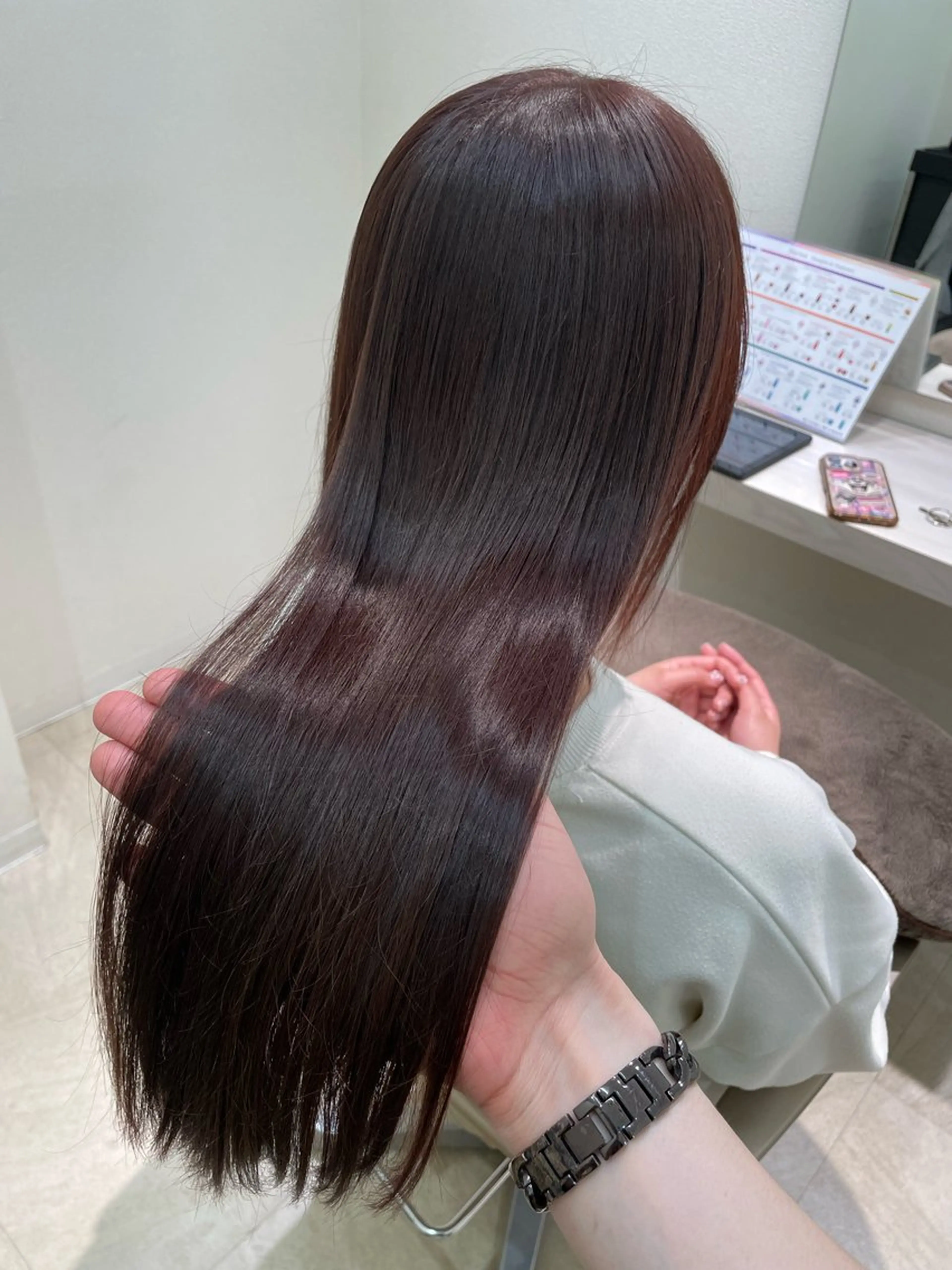 ロング カラー トリートメント カット ヘアカラー トリートメント 田中 郁也のヘアスタイル
