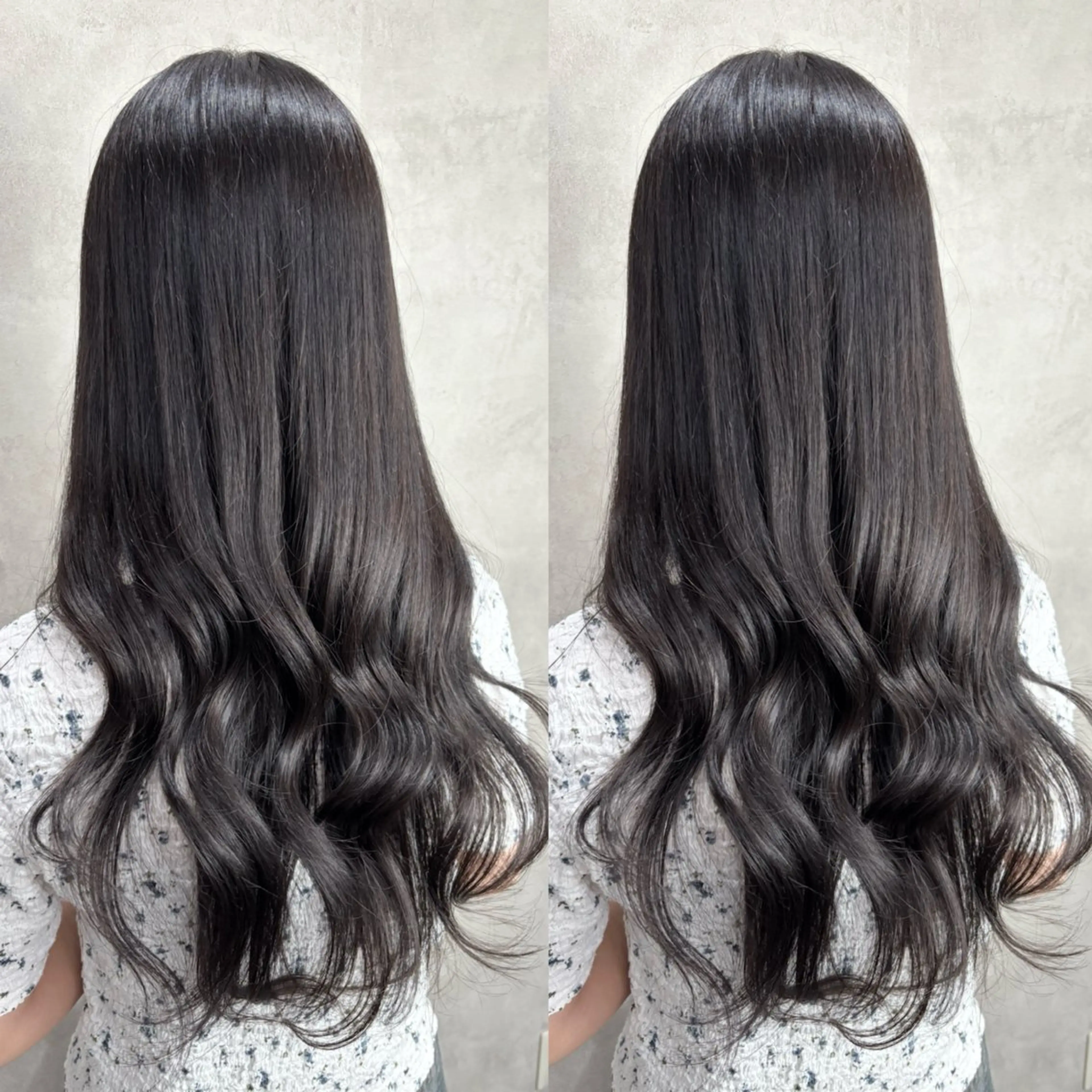 ロング カラー ブリーチ ダブルカラー ラベンダーカラー ラベンダーグレー ブリーチなしカラー ヘアカラー 💎色落ち綺麗に白肌 ラベンダー💎りんのヘアスタイル